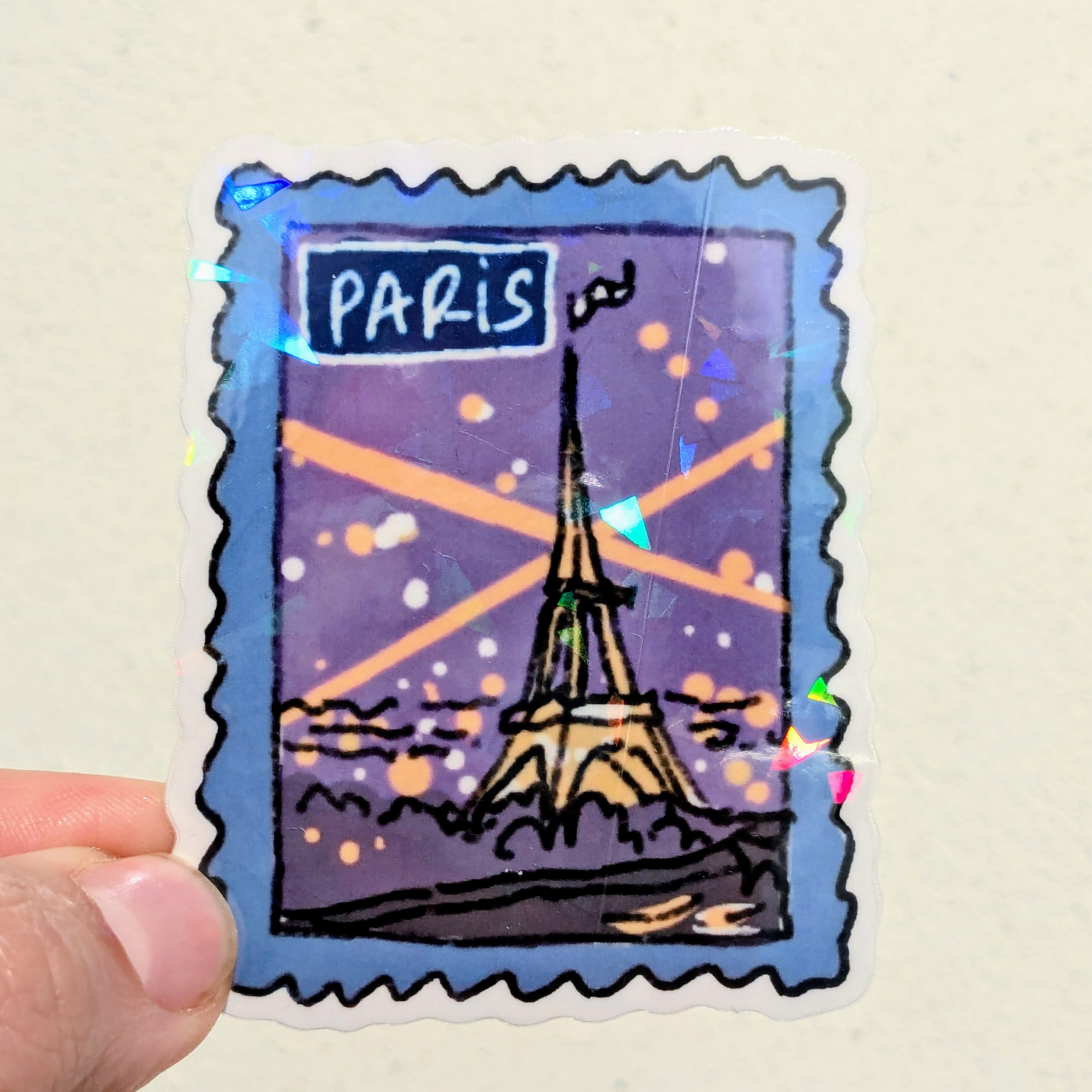 Sticker Tour Eiffel timbre