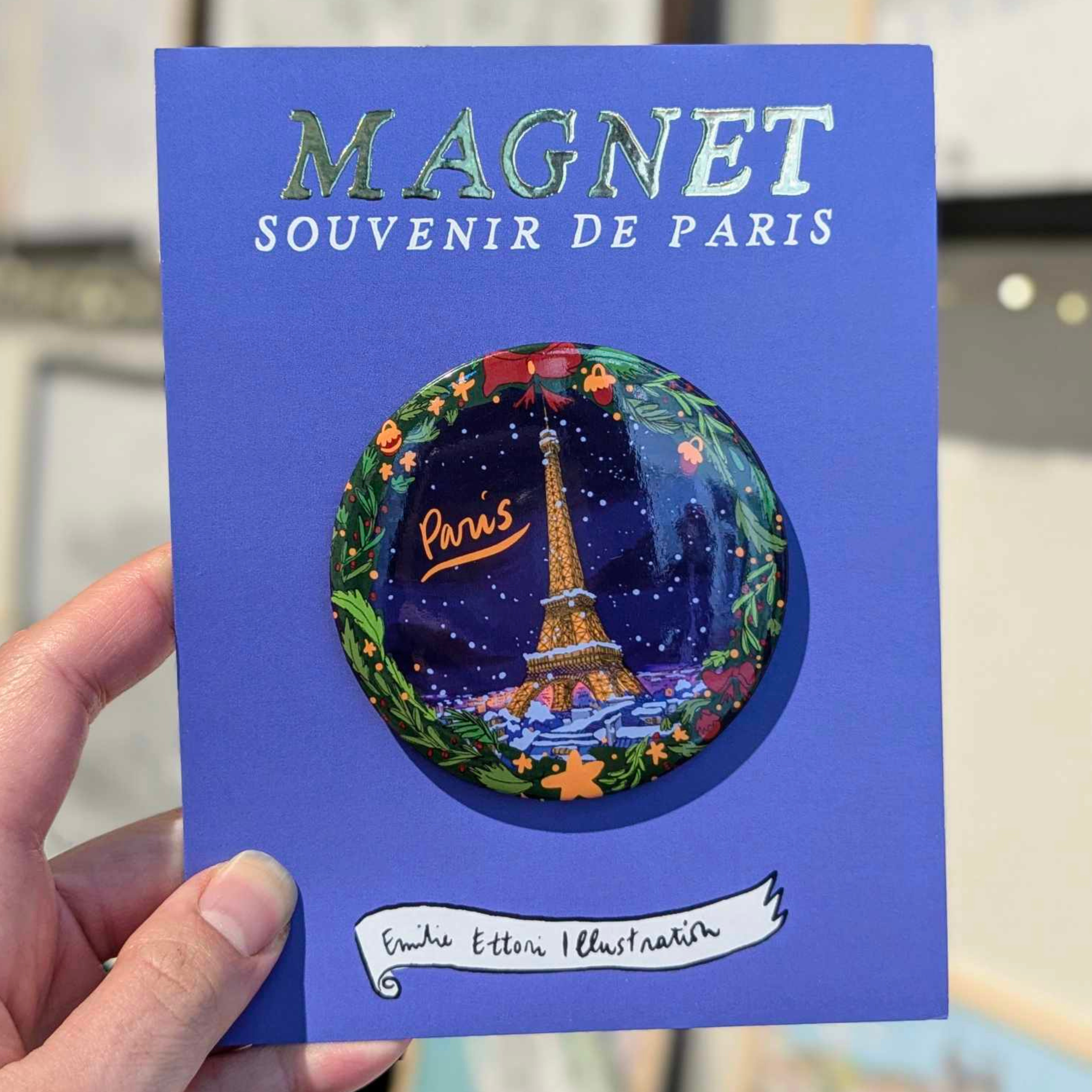 Magnet Tour Eiffel Noël