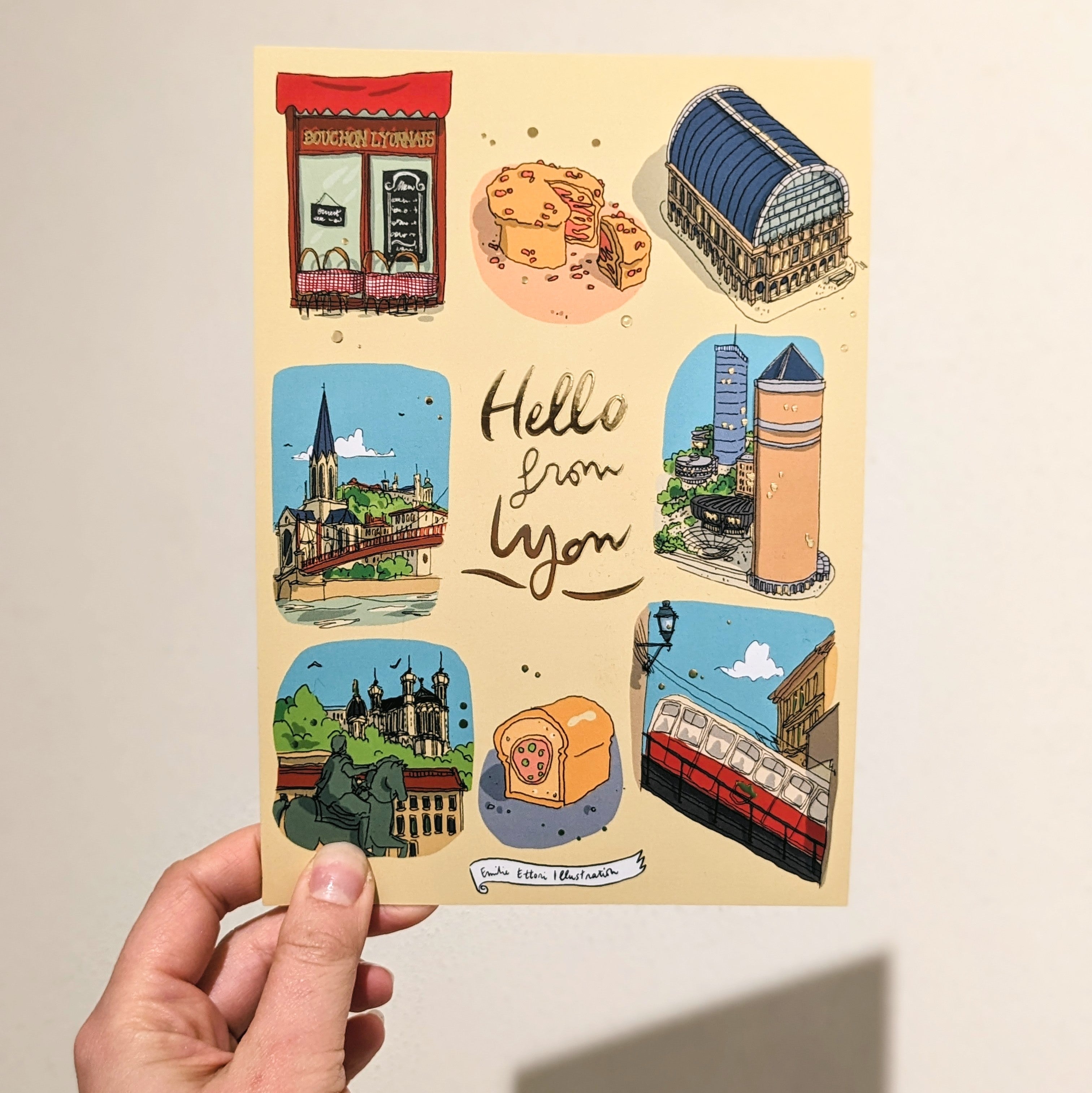 Carte Hello from Lyon !