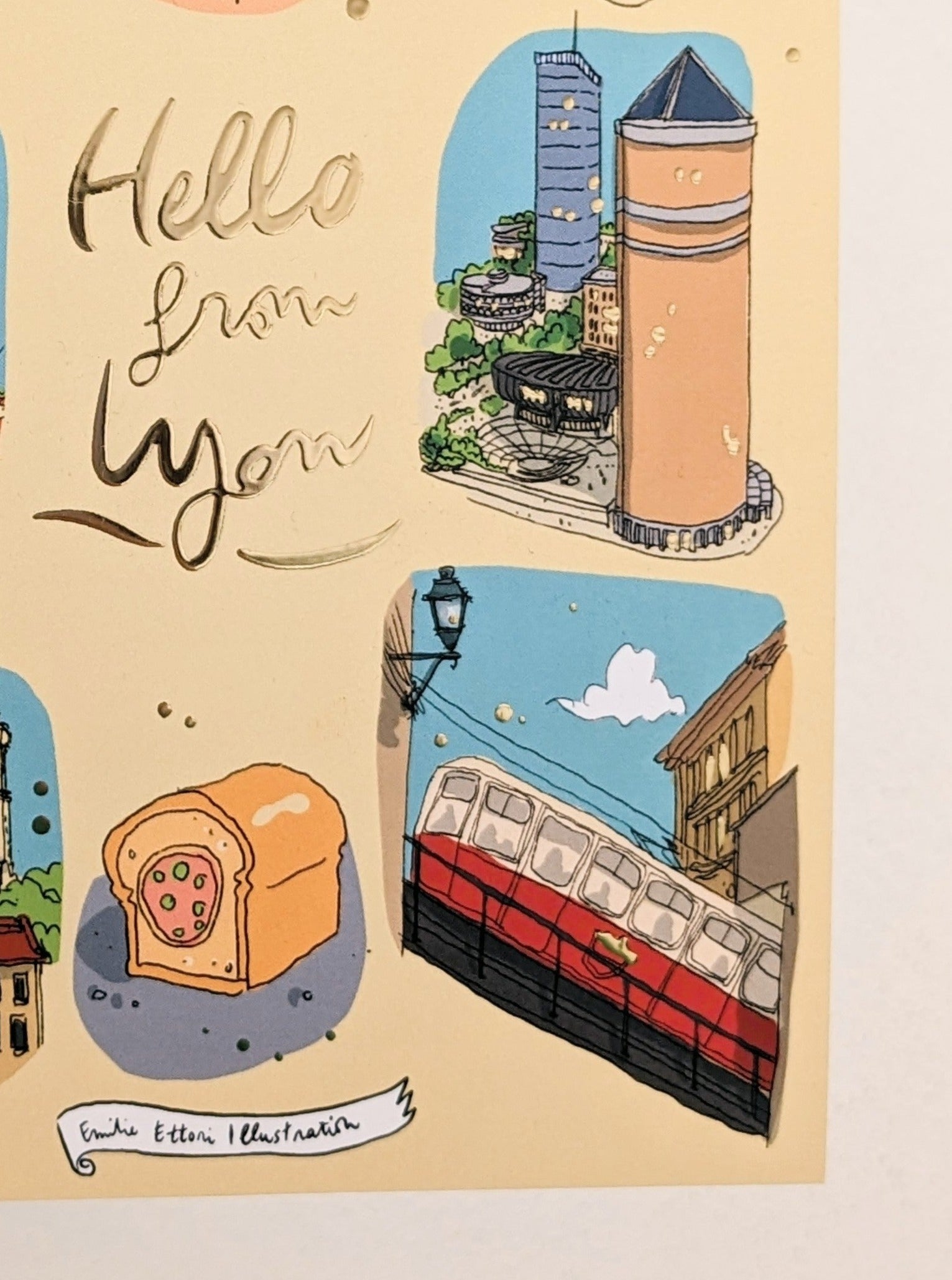 Carte Hello from Lyon !