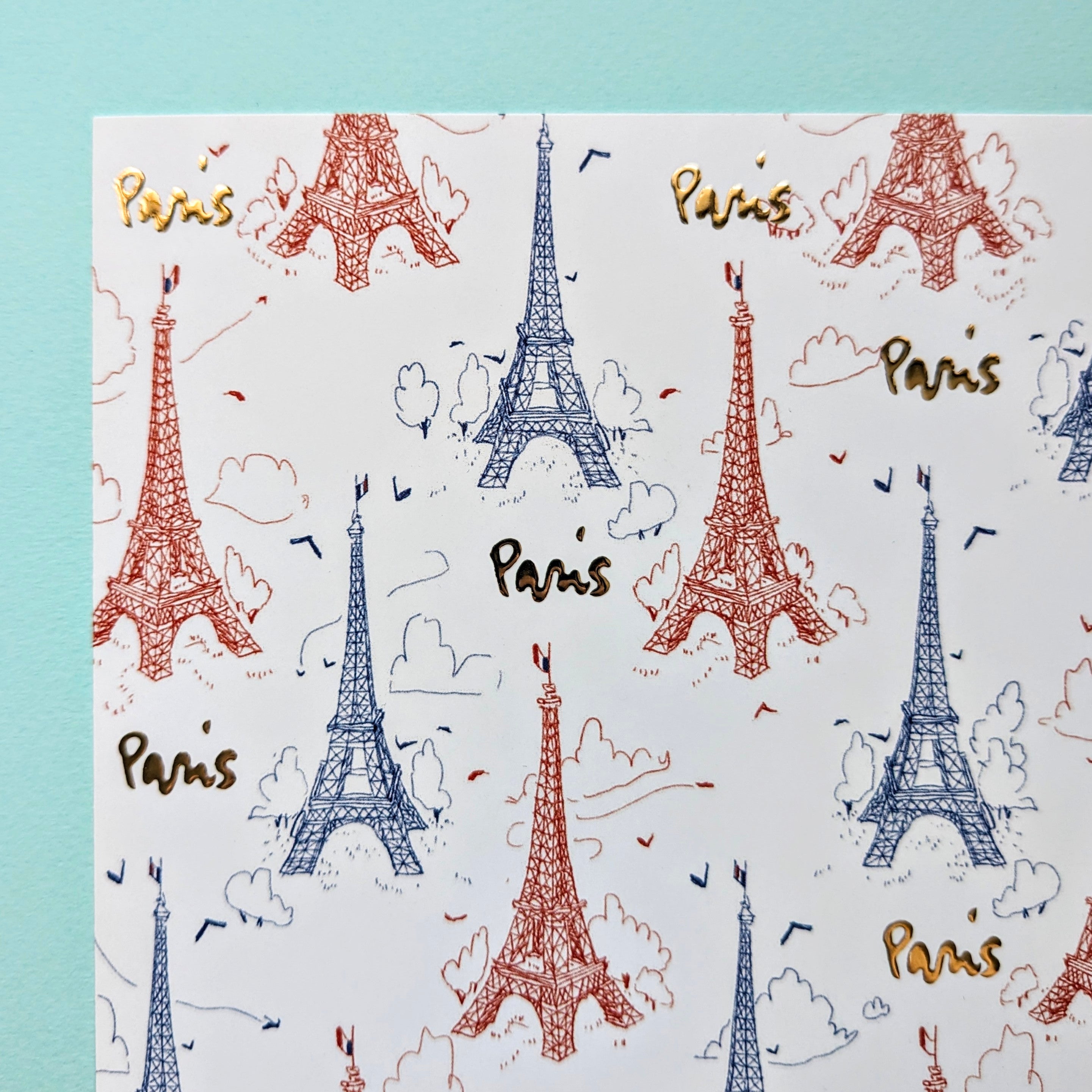 Tour Eiffel bleu blanc rouge