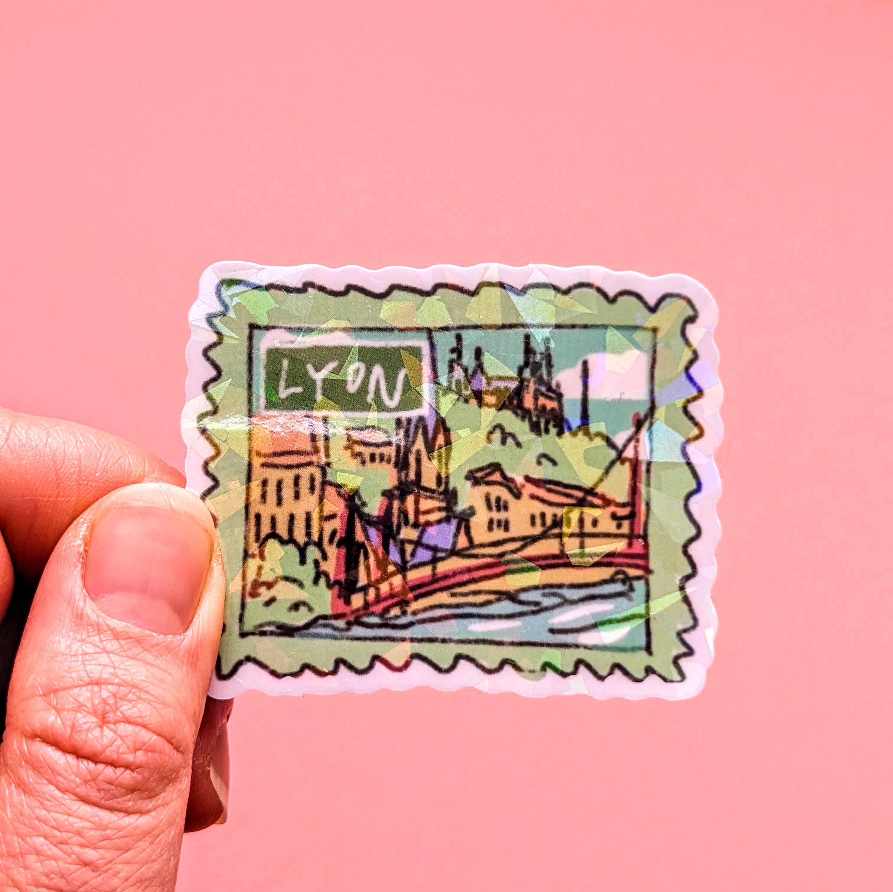 Mini sticker timbre de Lyon