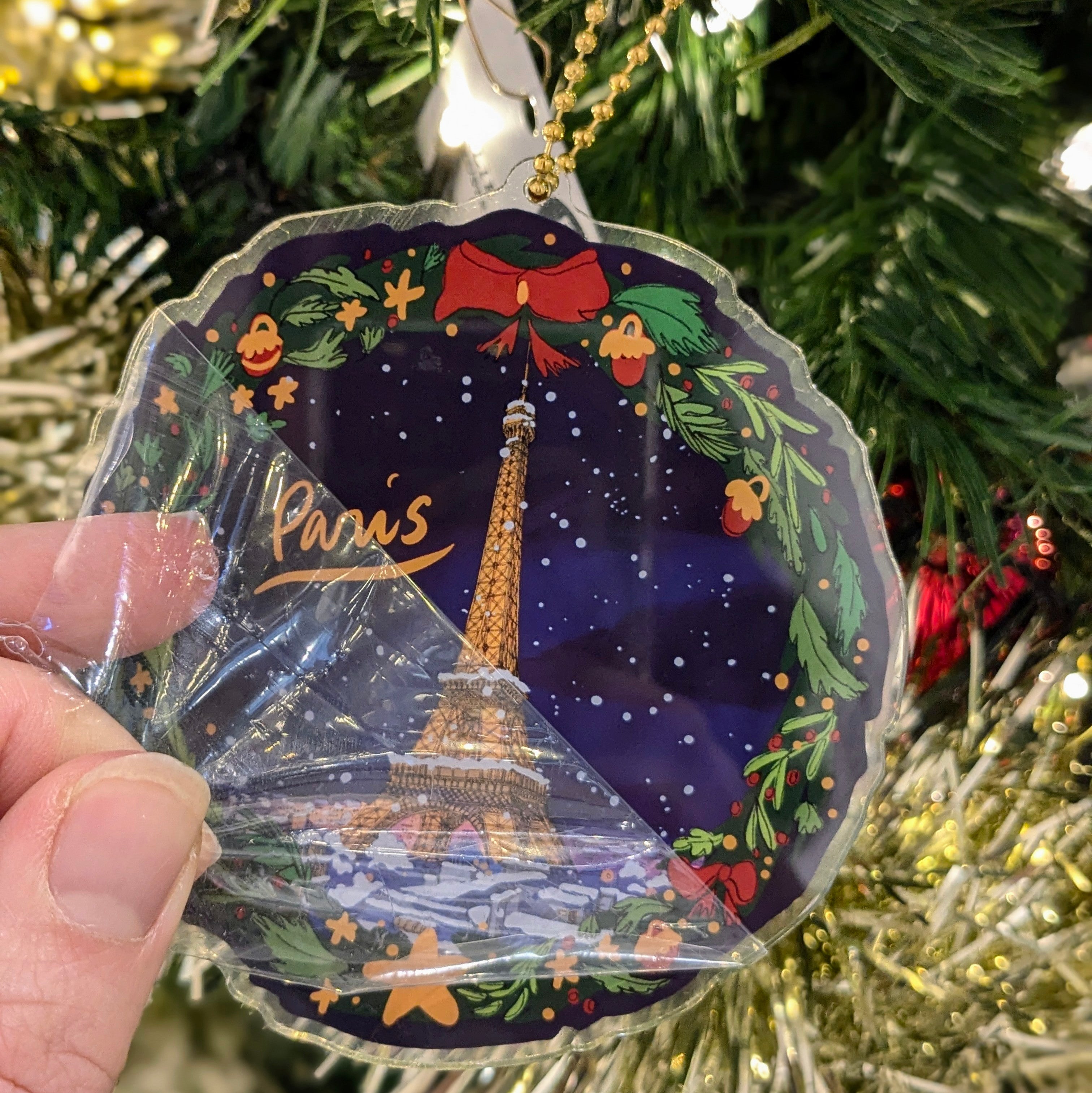 Ornement de Noël Tour Eiffel de nuit