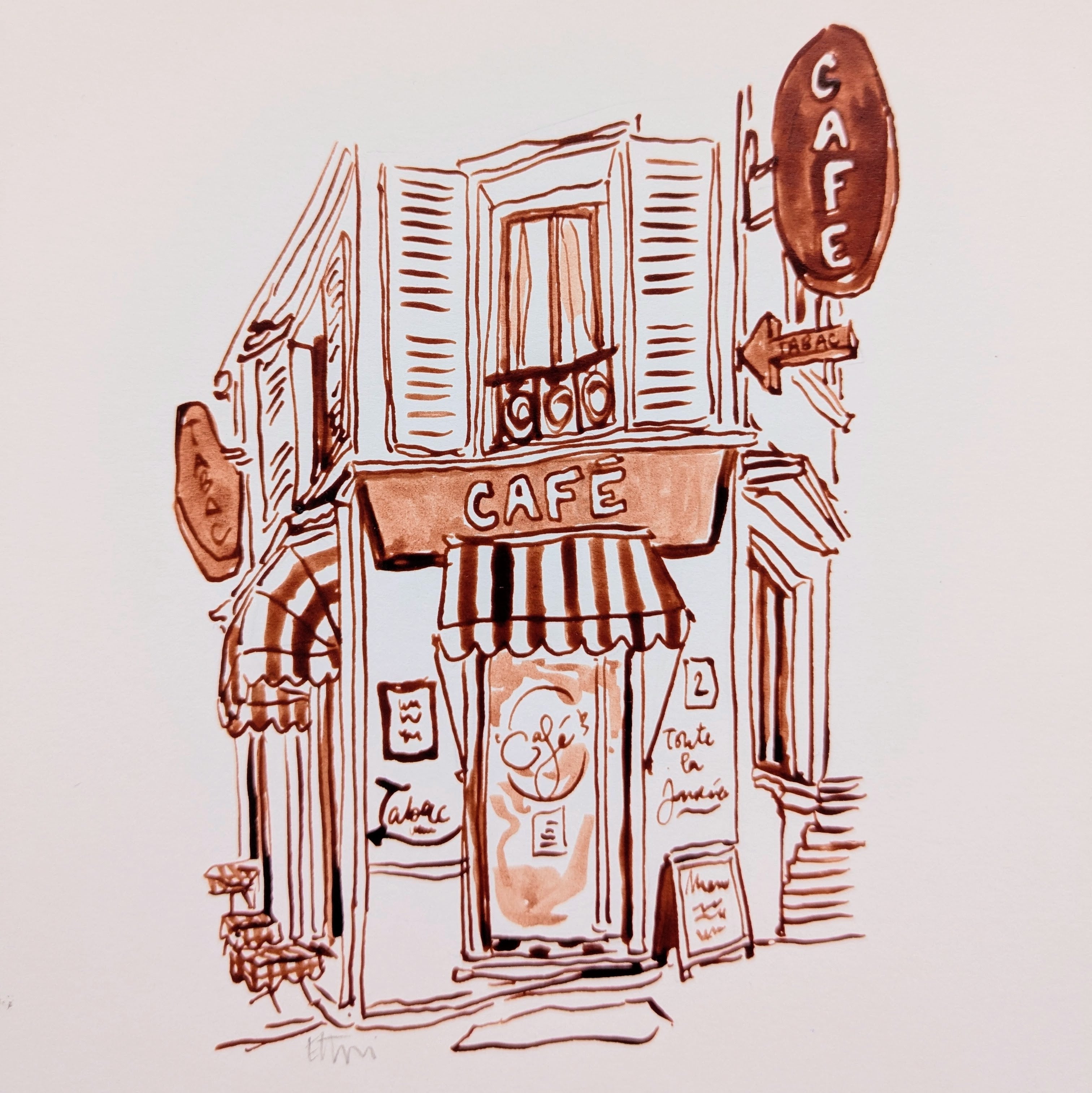 Original ! Café Tabac - Sépia