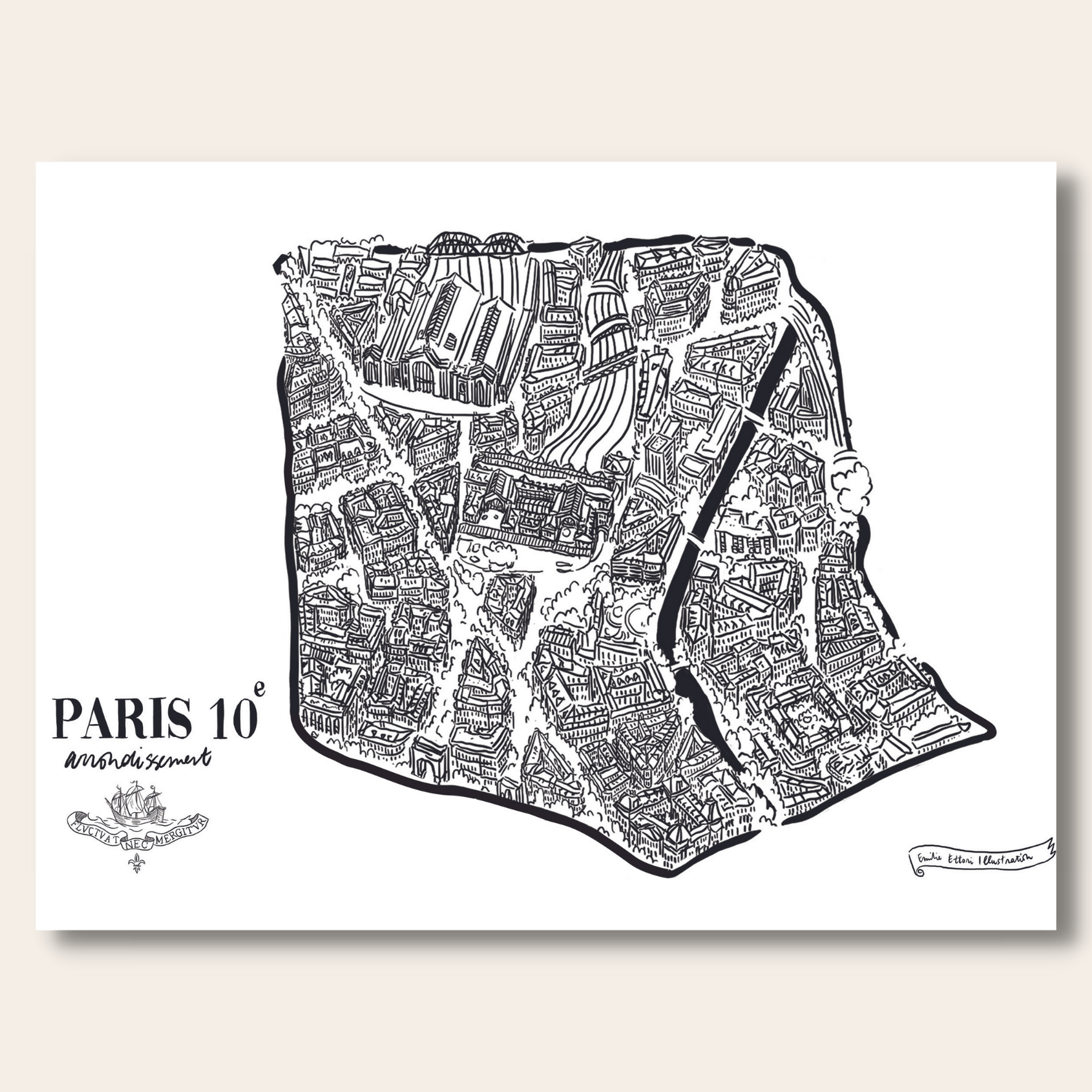 Pack de 20 affichettes des arrondissements de Paris