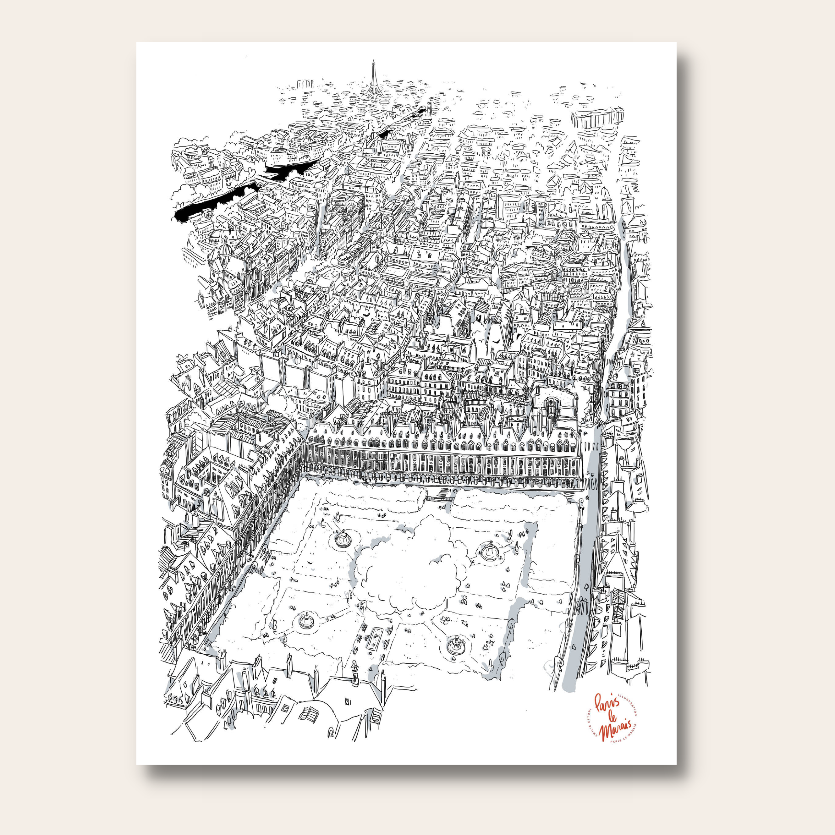 Affiche Place des Vosges