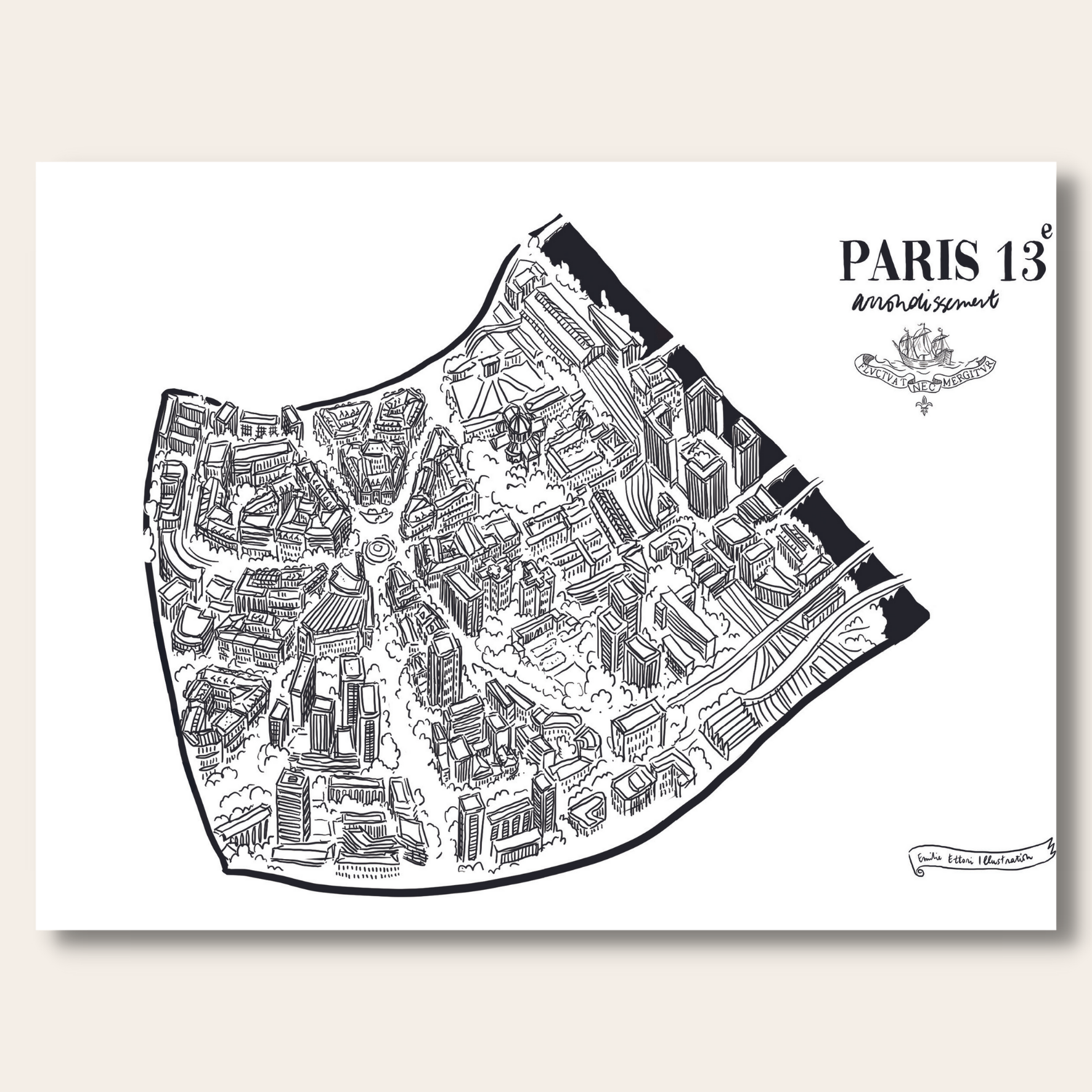 Pack de 20 affichettes des arrondissements de Paris