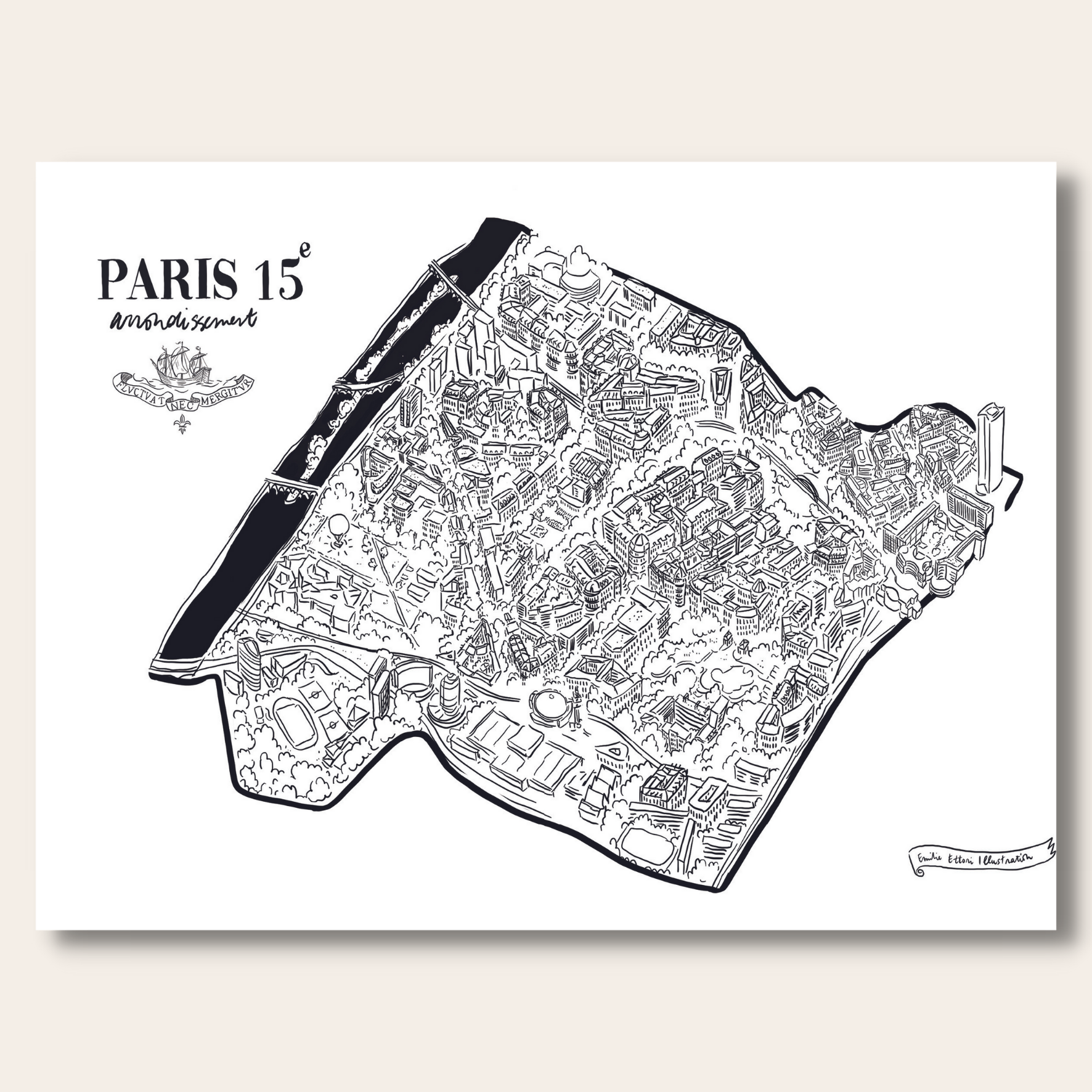 Pack de 20 affichettes des arrondissements de Paris