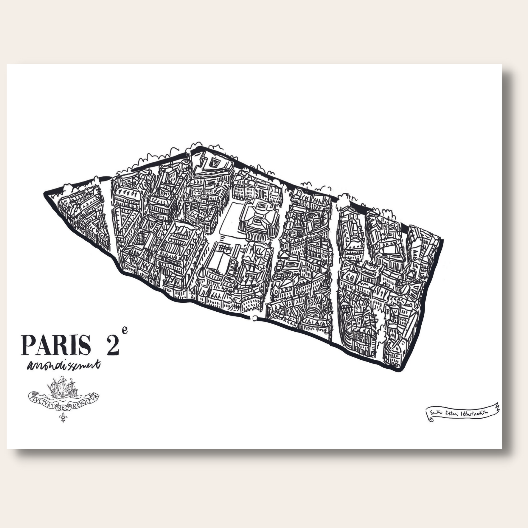 Pack de 20 affichettes des arrondissements de Paris