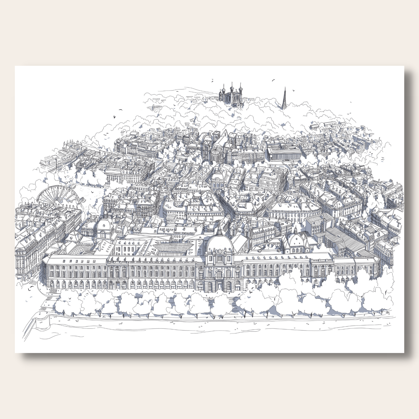 Poster Panoramique de Lyon