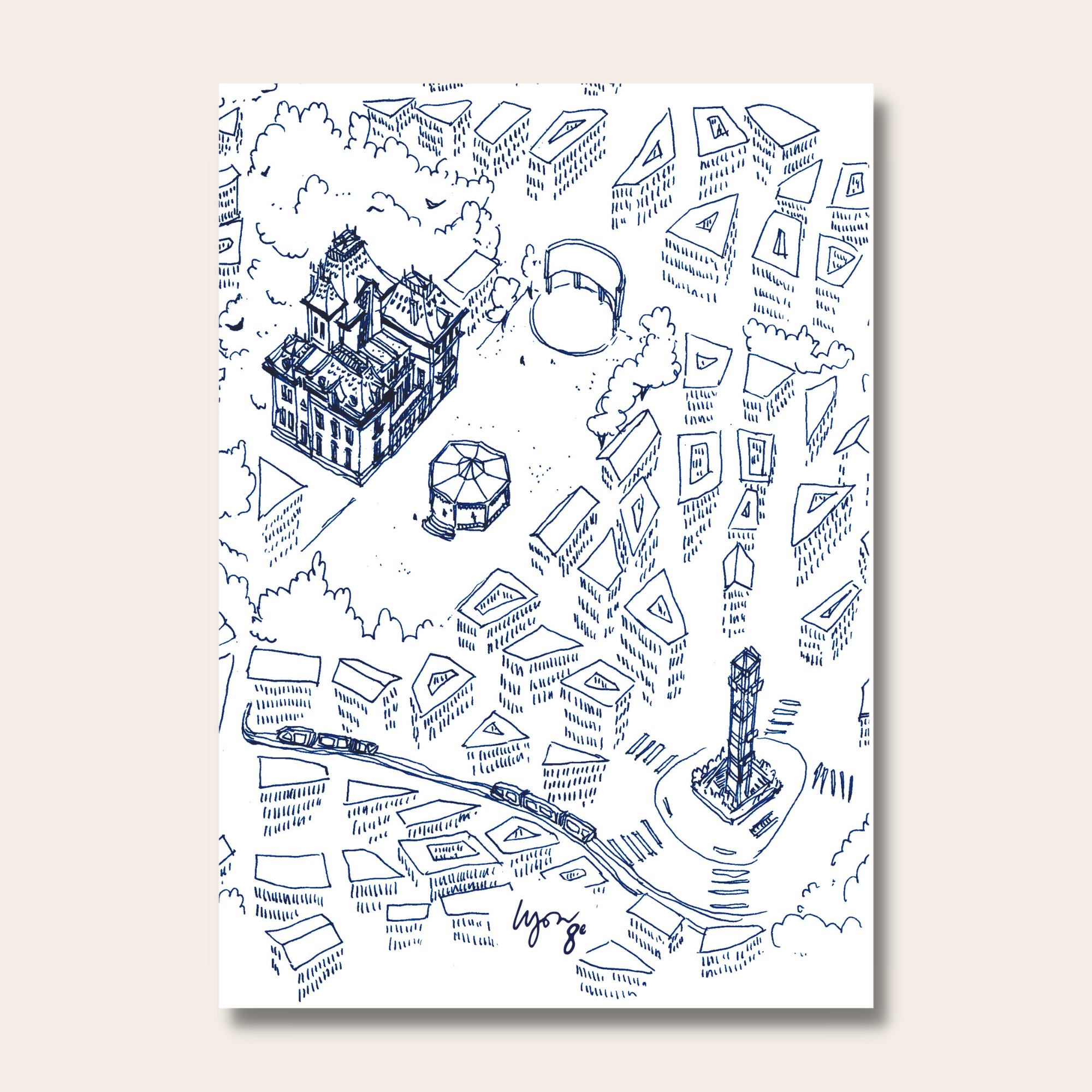 Affichettes 9 arrondissements de Lyon