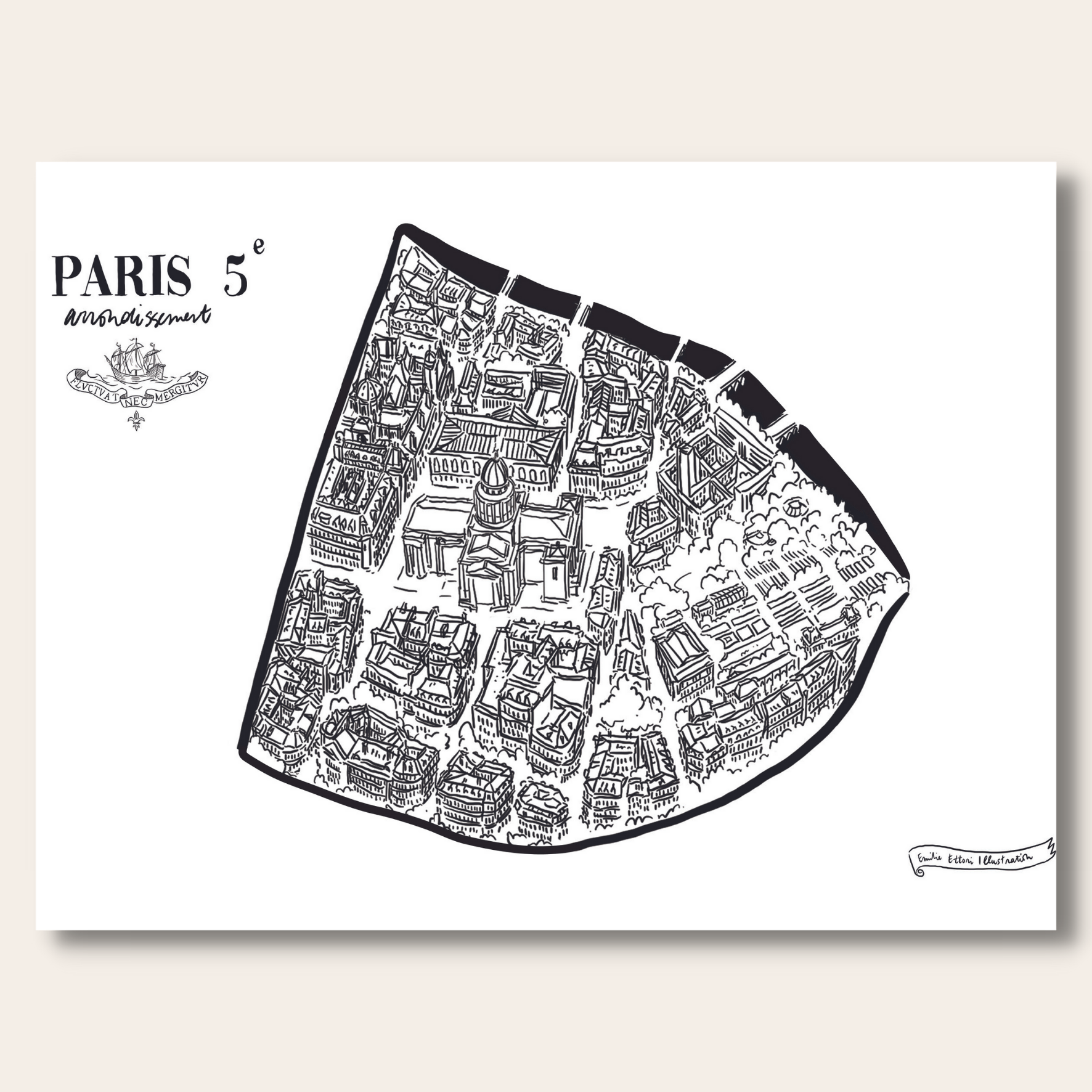 Pack de 20 affichettes des arrondissements de Paris
