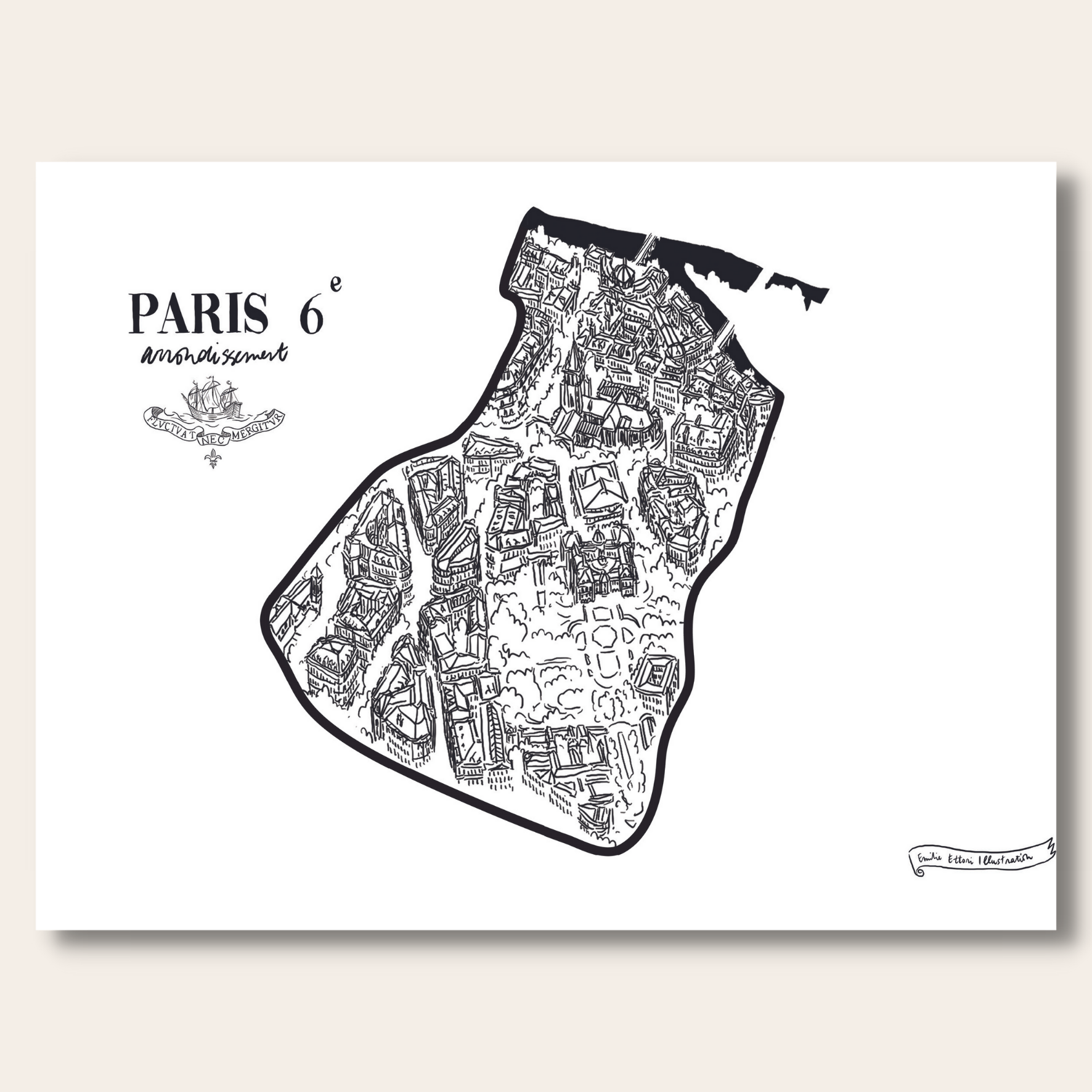 Pack de 20 affichettes des arrondissements de Paris