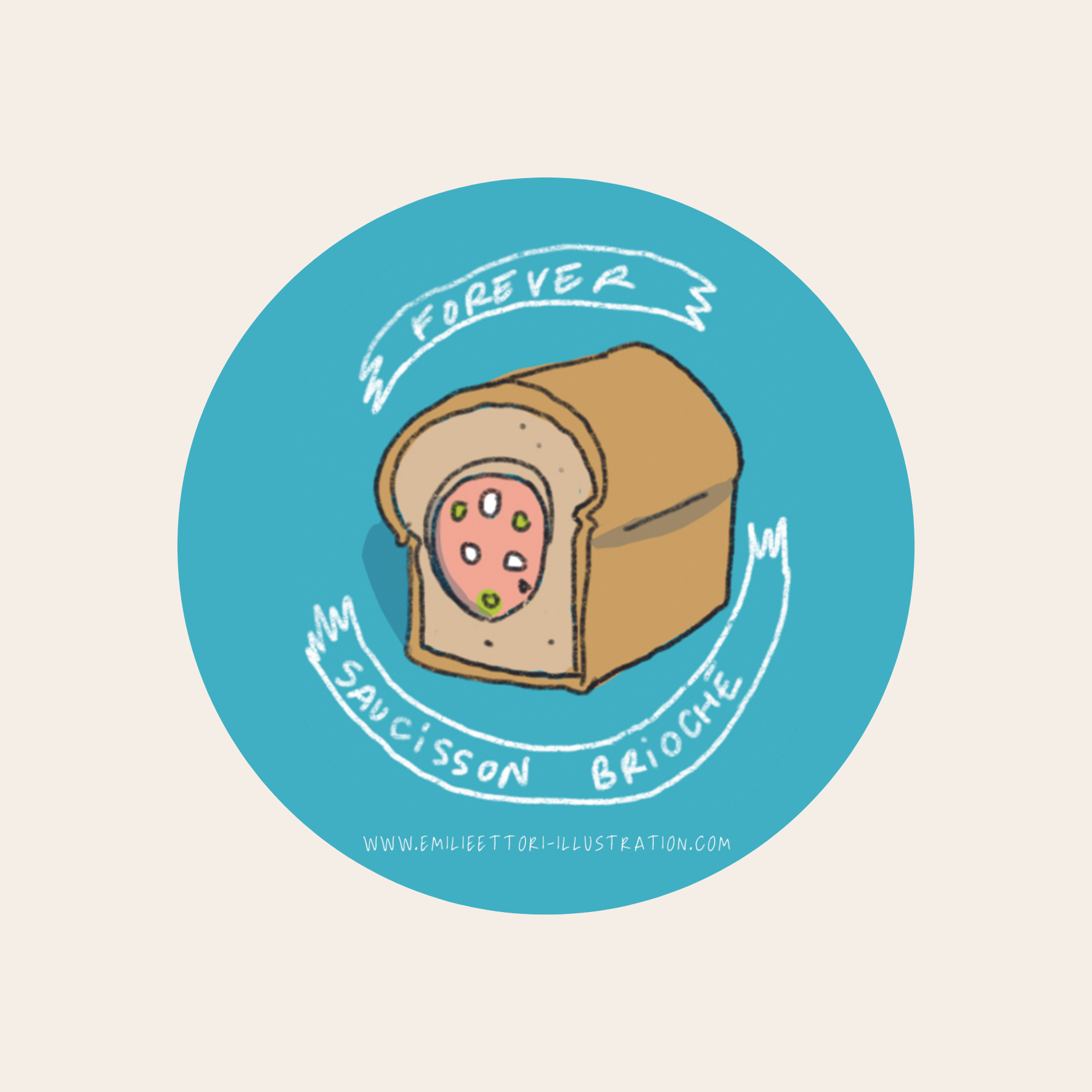 Sticker Saucisson brioché