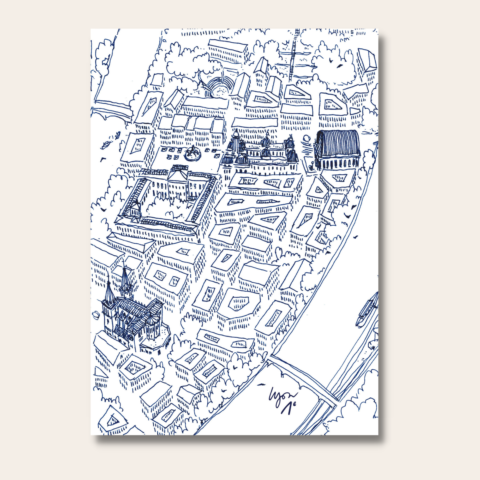 Affichettes 9 arrondissements de Lyon