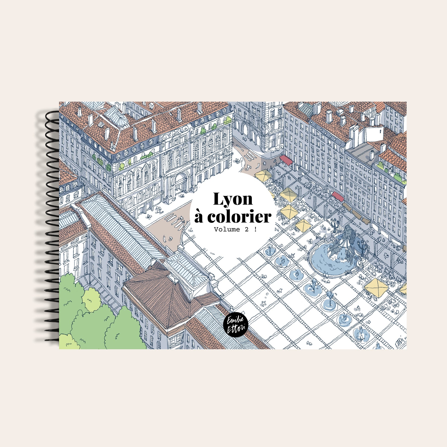 Carnet de coloriage Les façades de Lyon !
