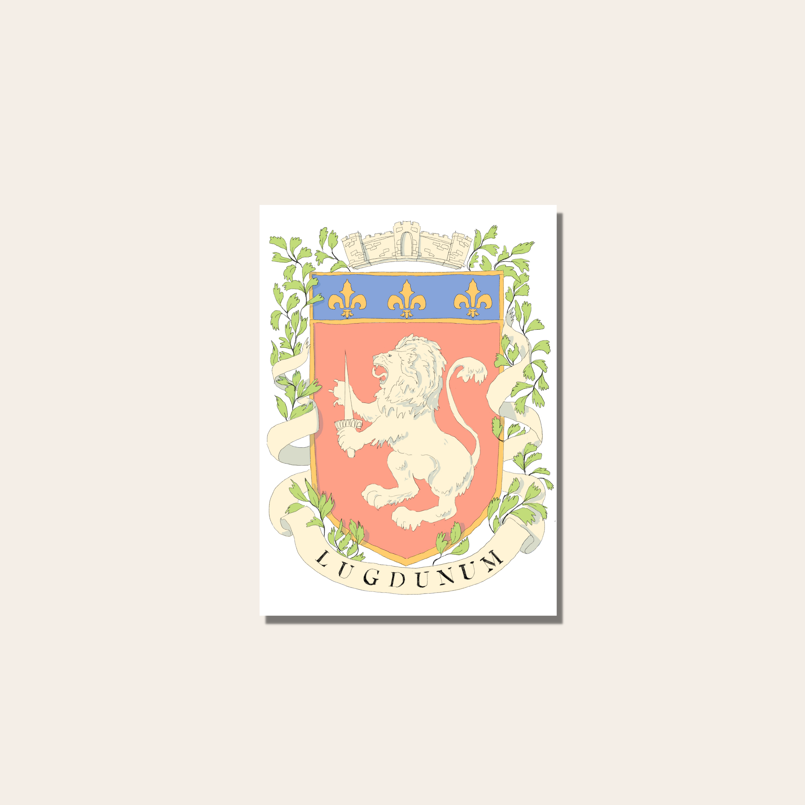 Carte Blason de Lyon