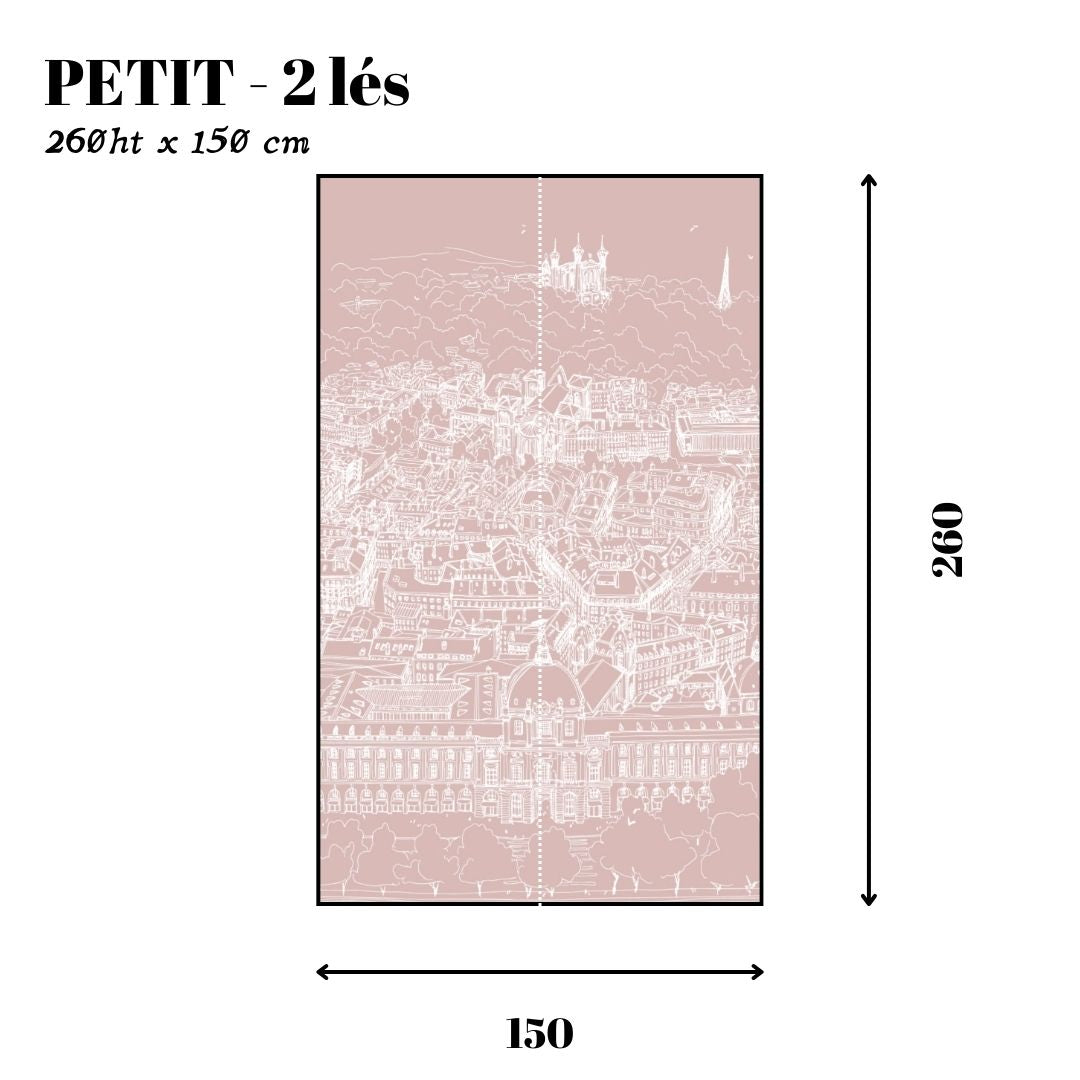 Papier peint vieux rose Grand Hôtel-Dieu
