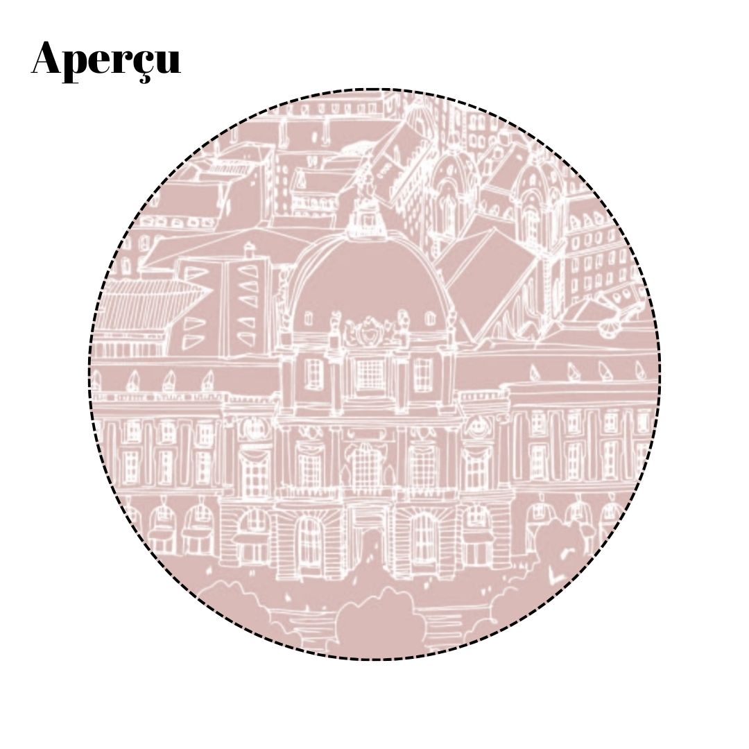 Papier peint vieux rose Grand Hôtel-Dieu