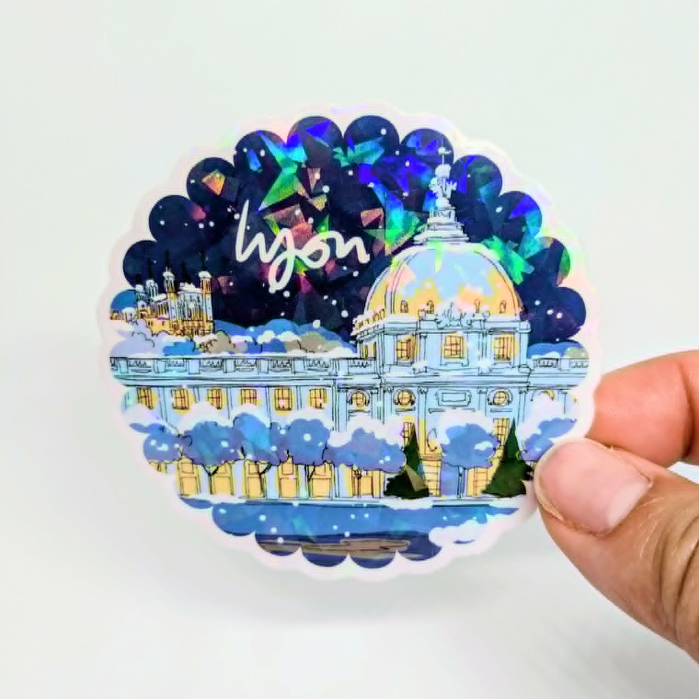 Sticker Hotel Dieu bords vague