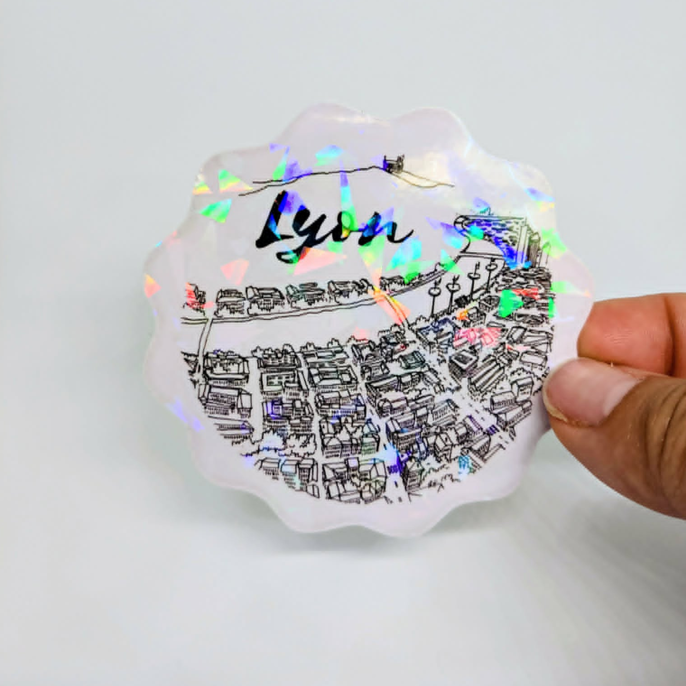 Sticker Lyon ! bords vague