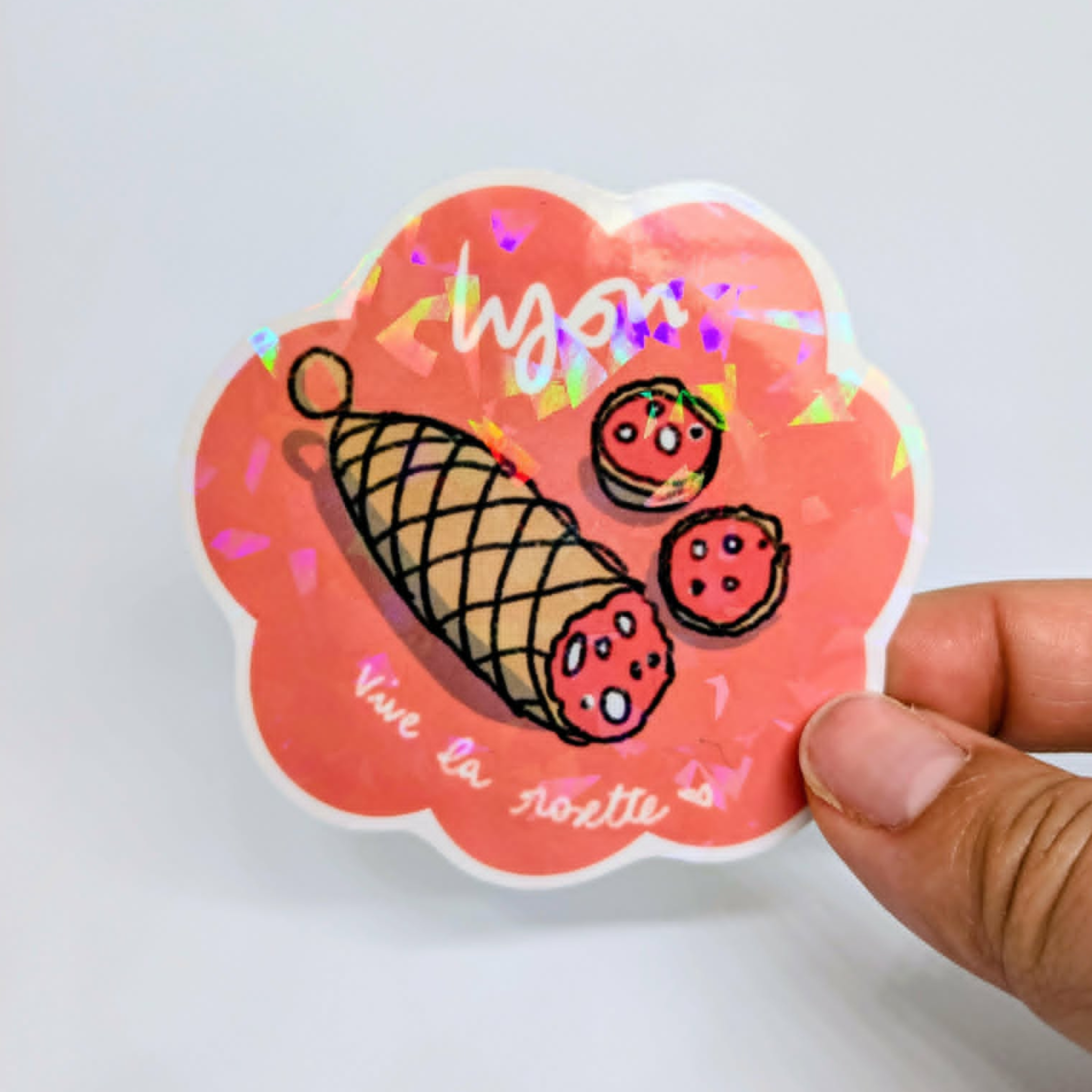 Sticker rosette bords vague