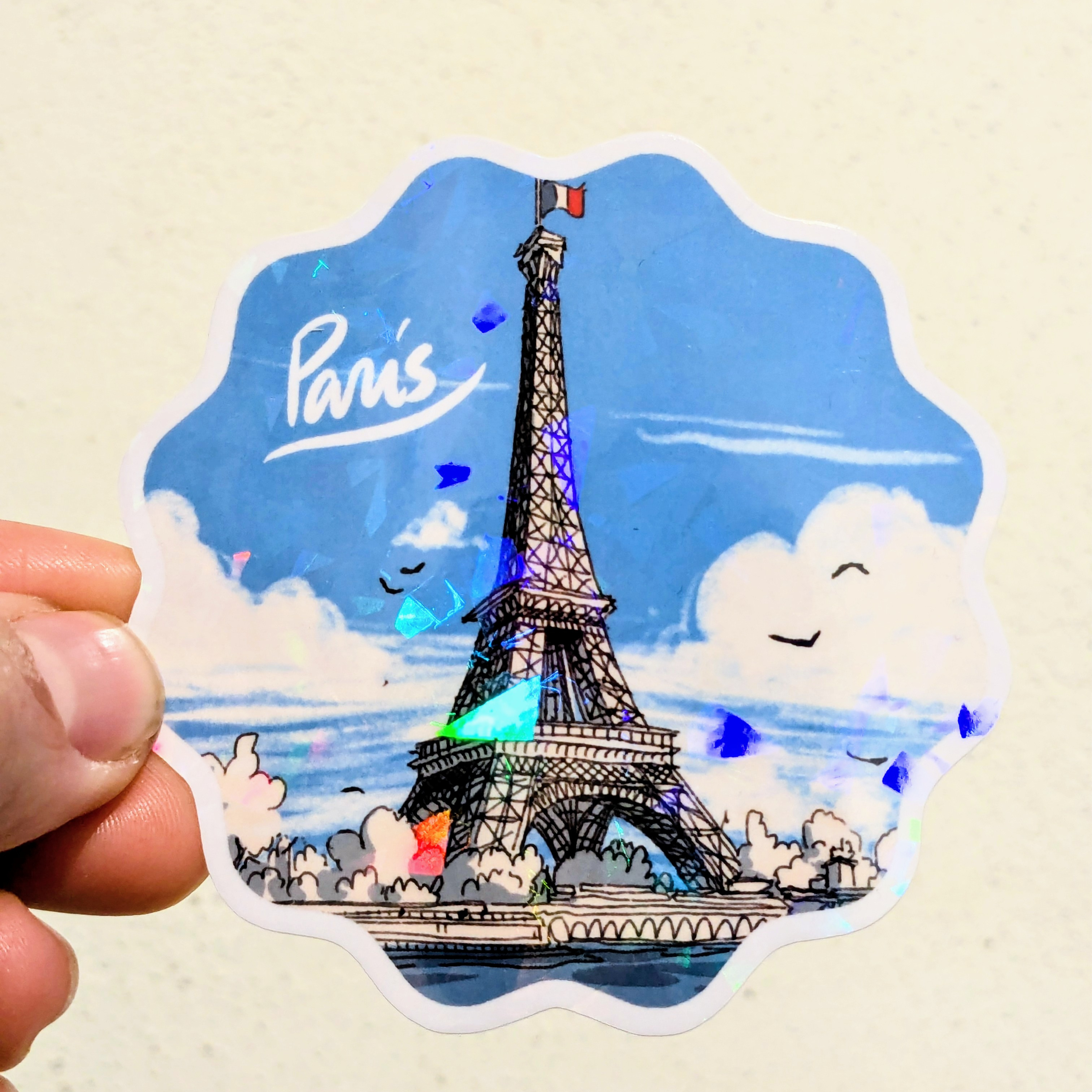 Sticker Tour Eiffel bords de Seine