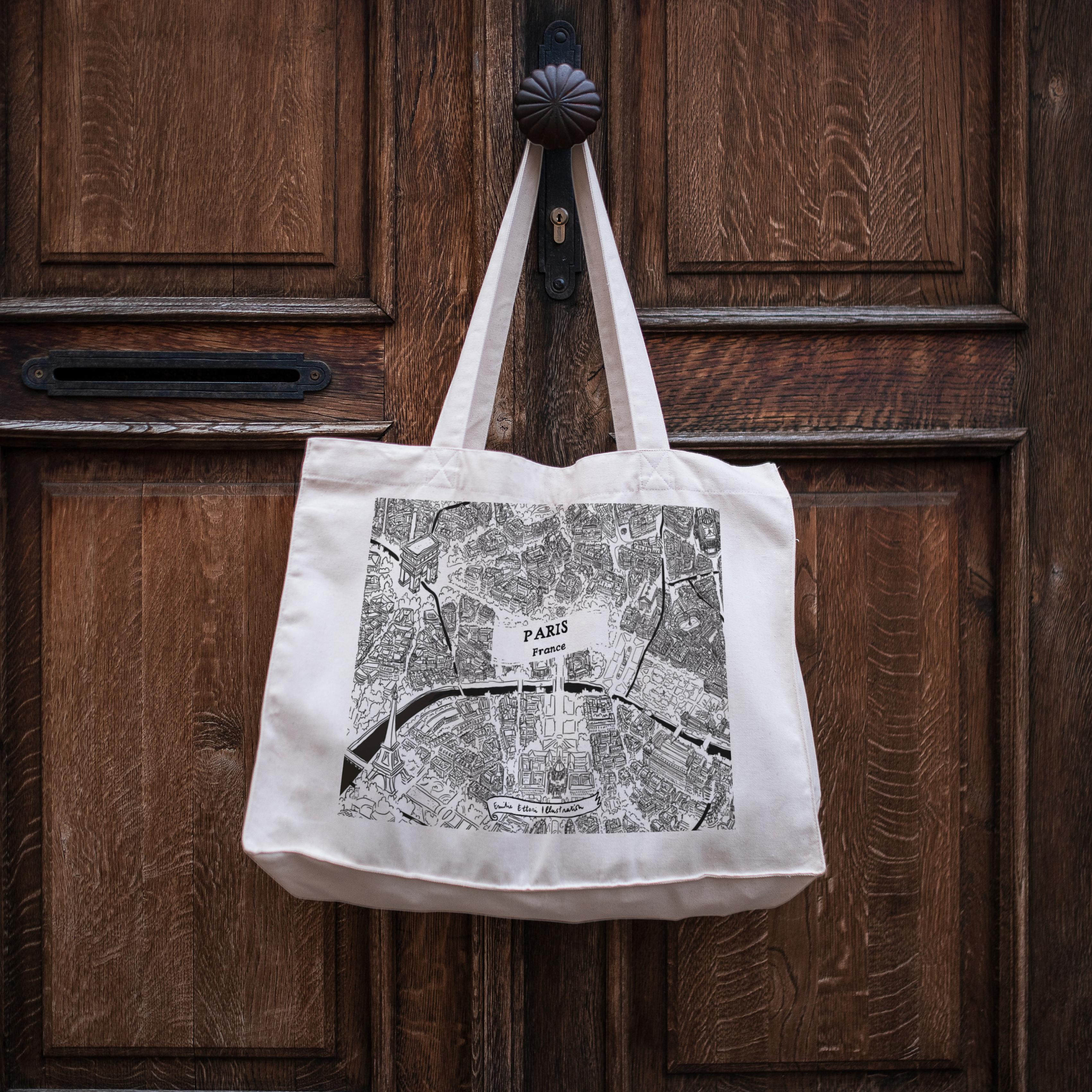 Grand Tote-bag Plan de Paris