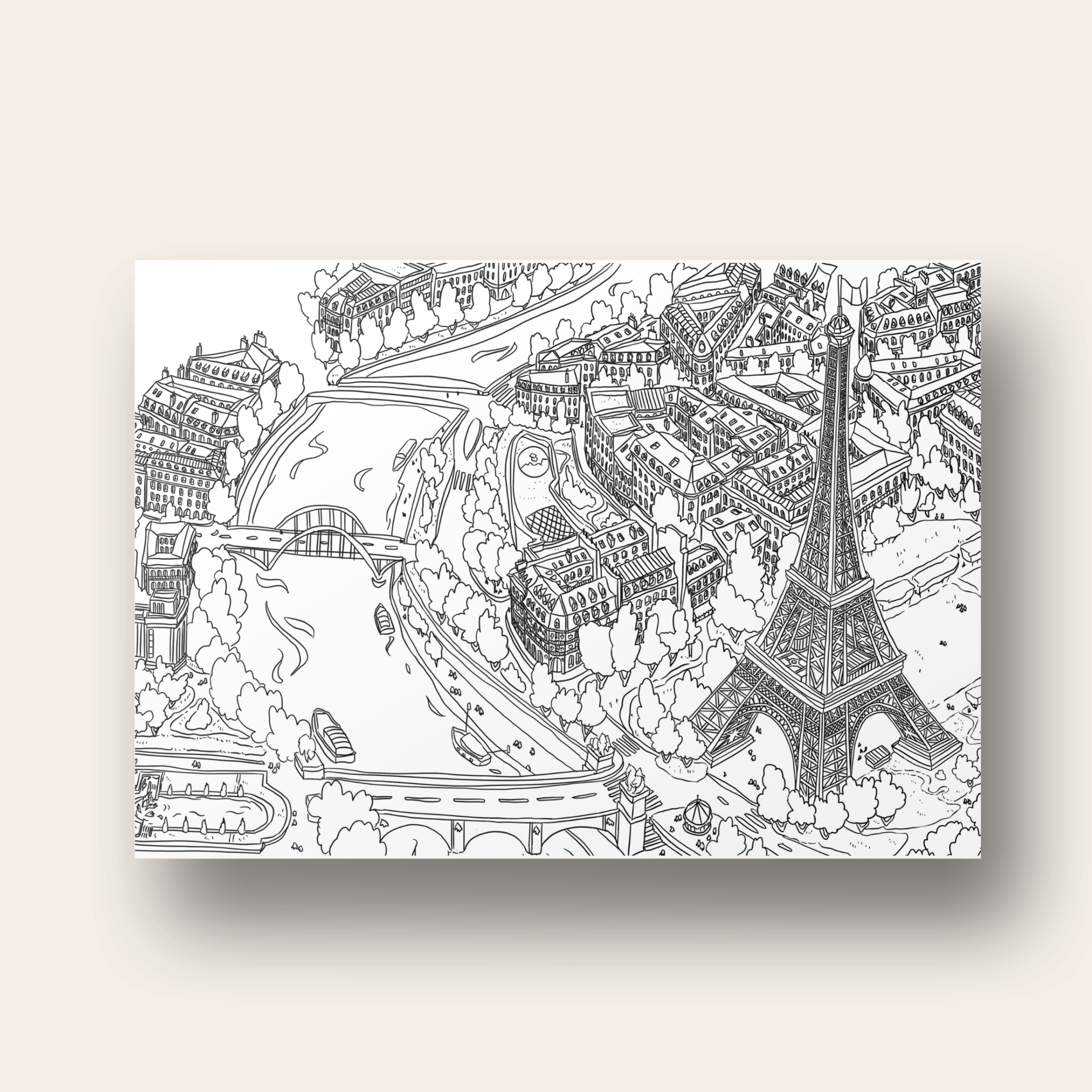 La Tour Eiffel à colorier