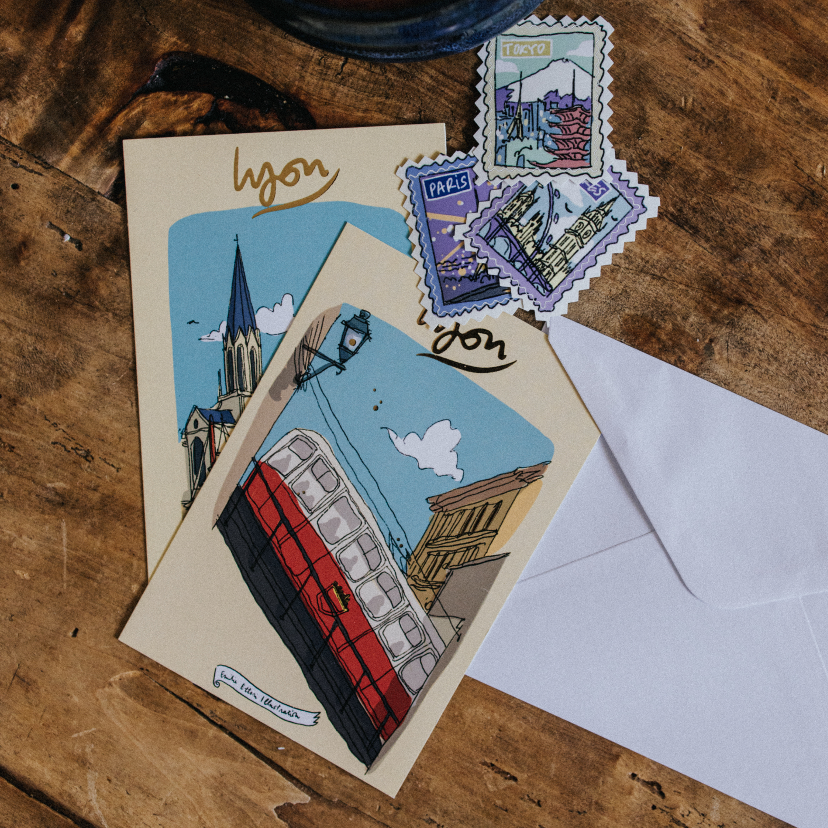 Pochette surprise 4 cartes postales