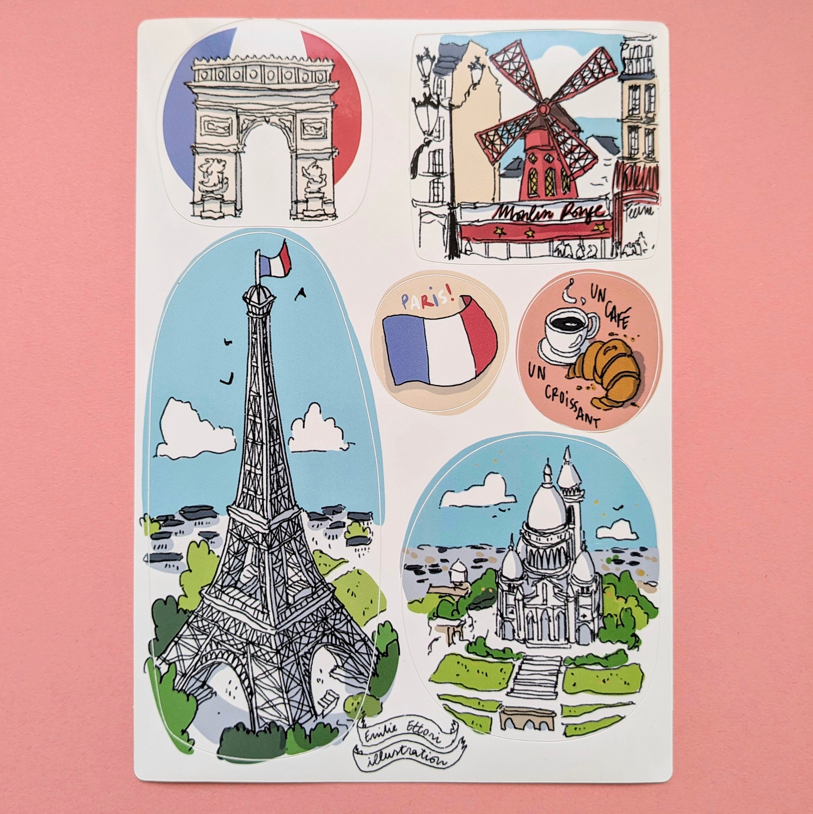 Planche de stickers PARIS !