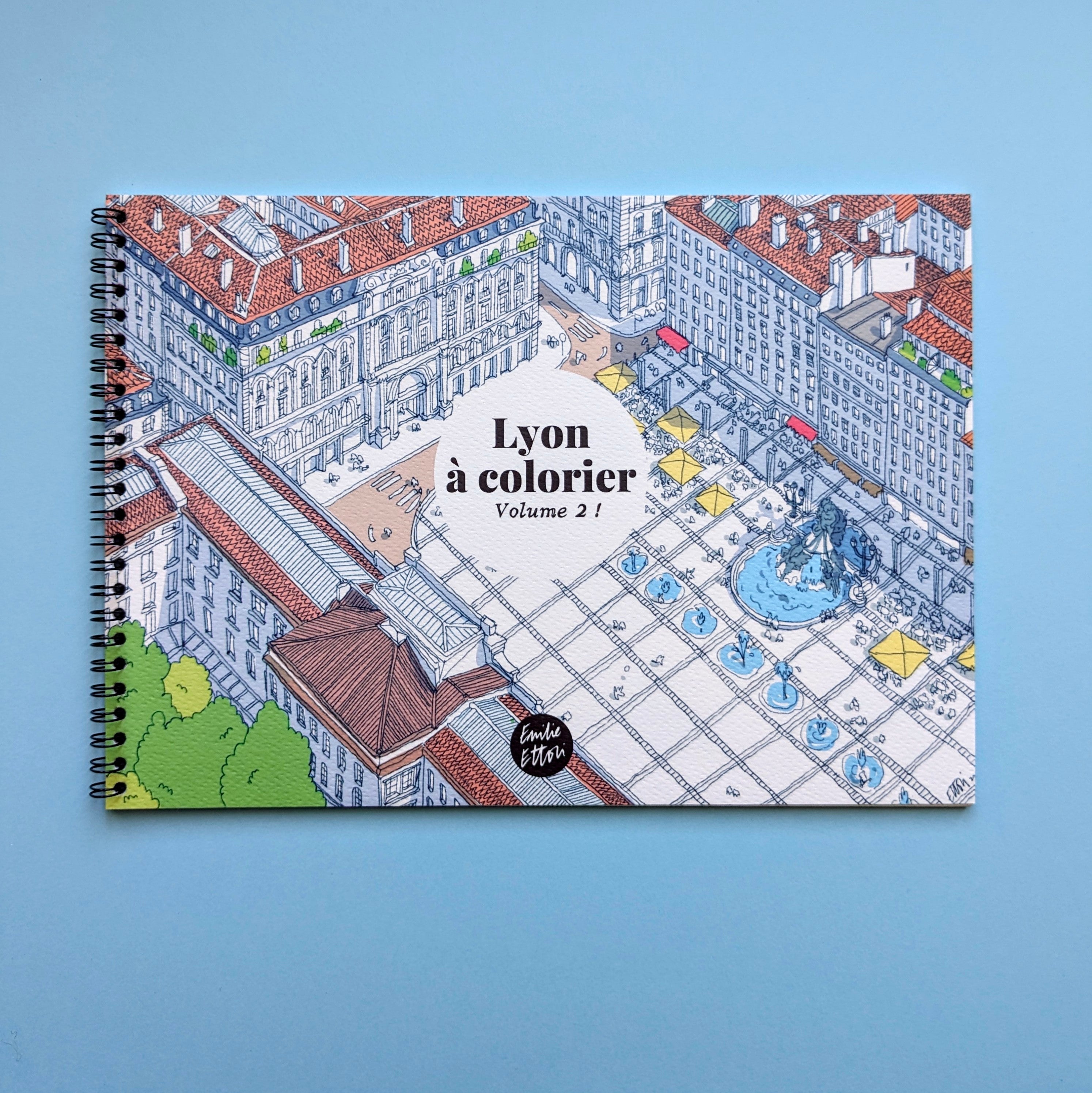 Carnet de coloriage Les façades de Lyon !