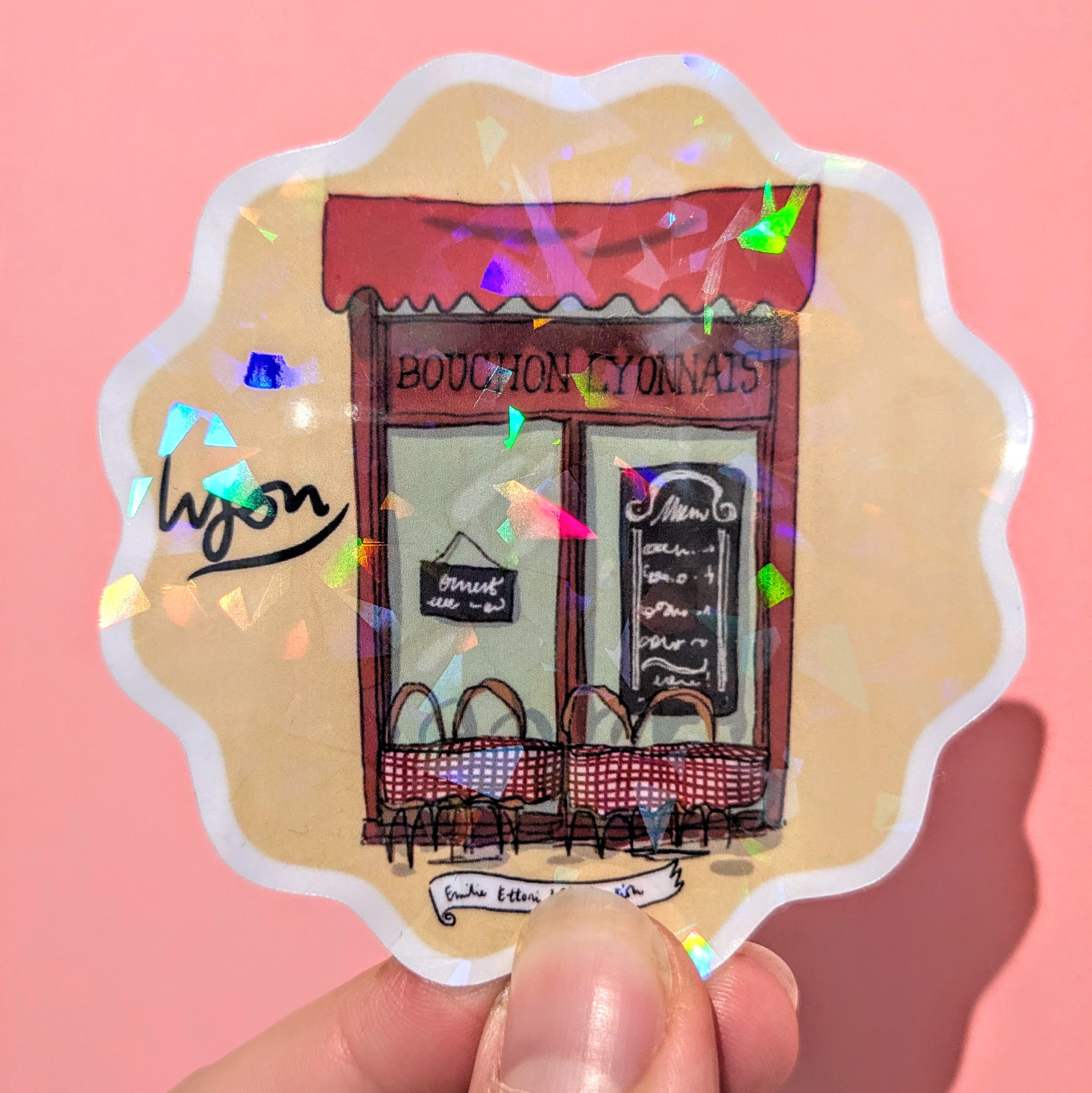 Pack de stickers scintillants LYON