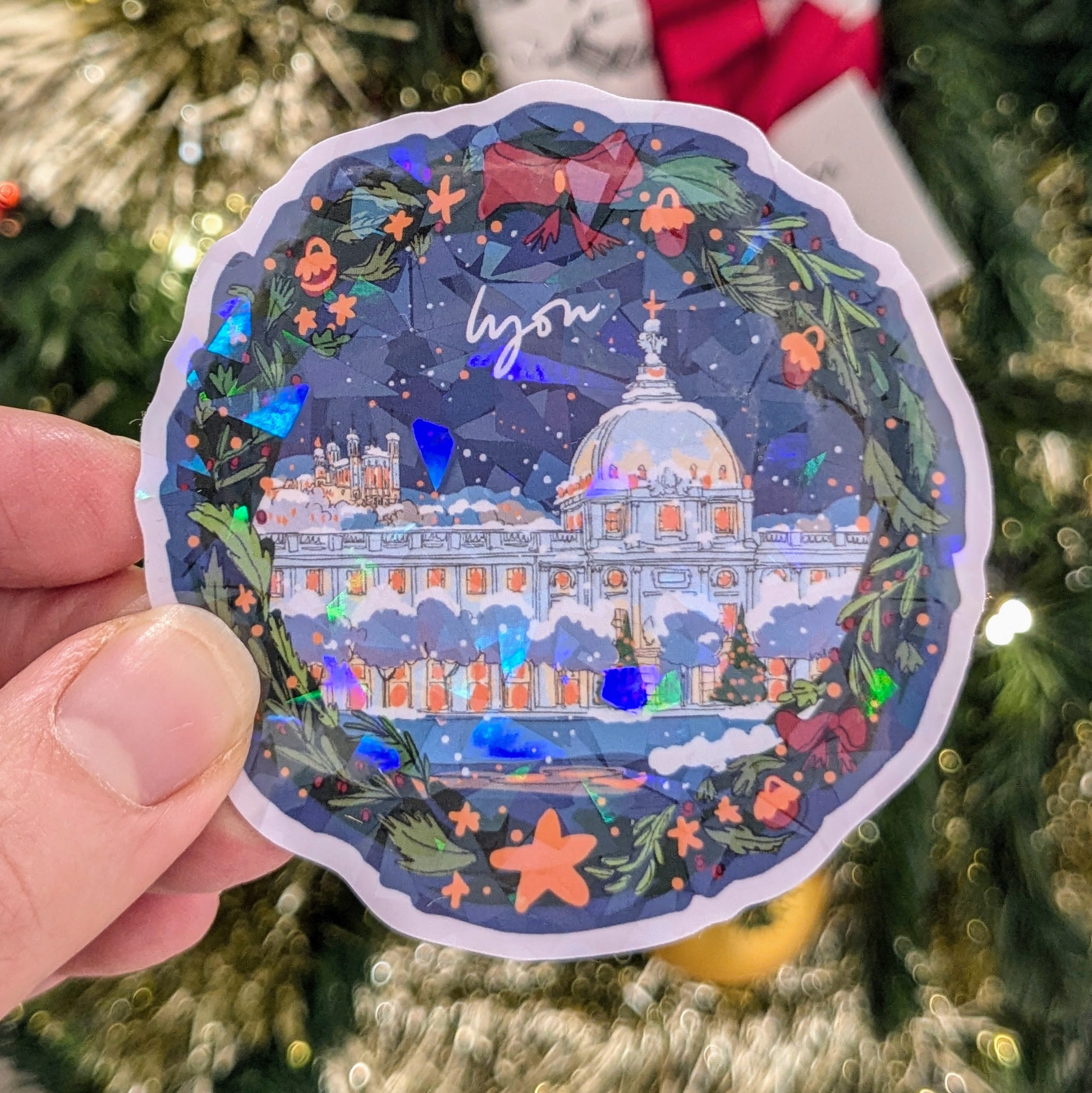 Sticker Hotel Dieu sous la neige