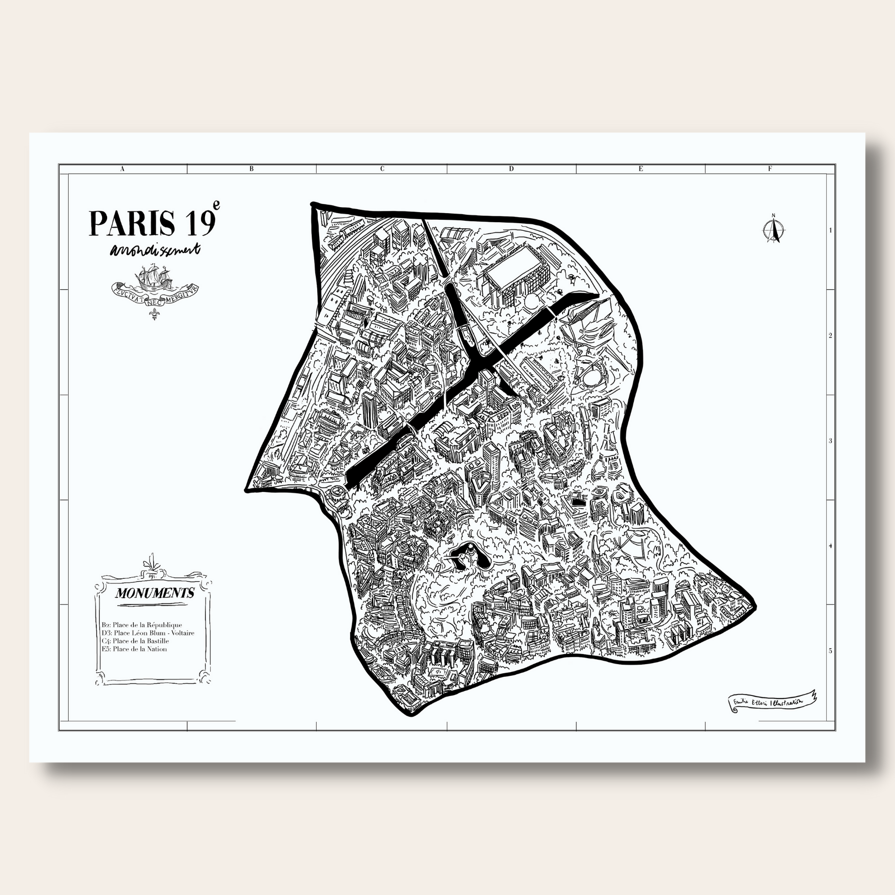 Affiche Paris 19ème