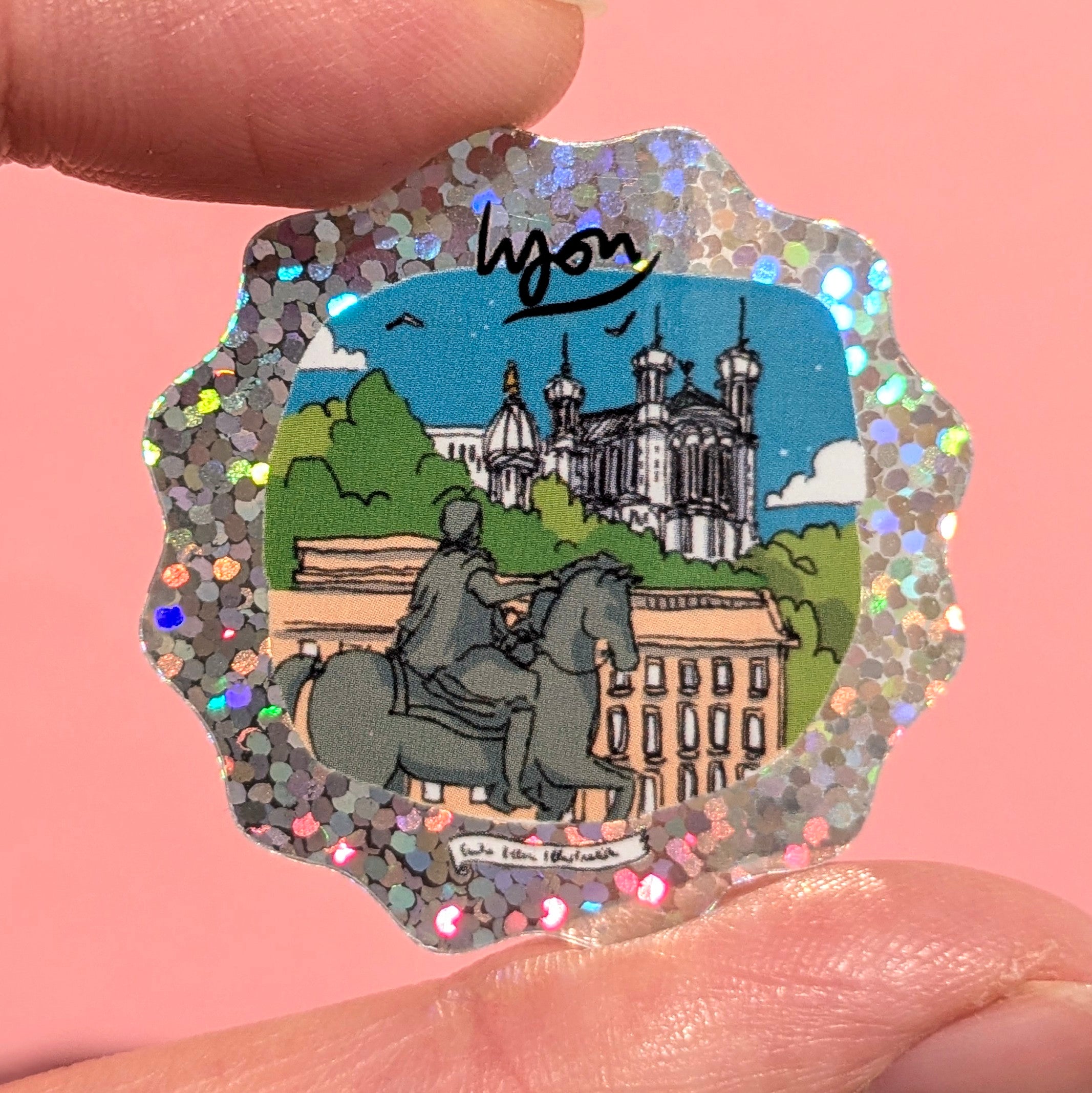 Pack de MINI stickers pailletés Lyon !