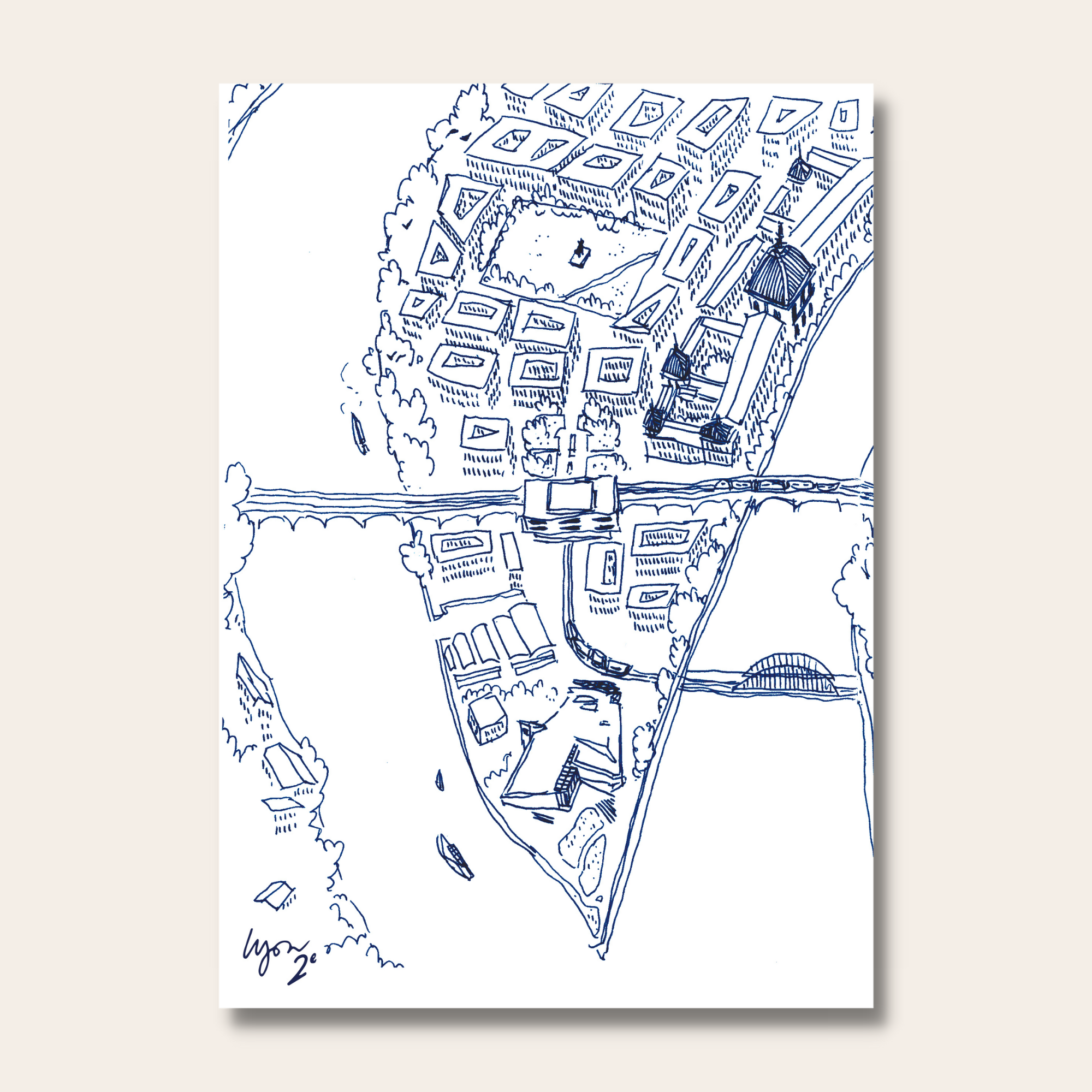 Affichettes 9 arrondissements de Lyon