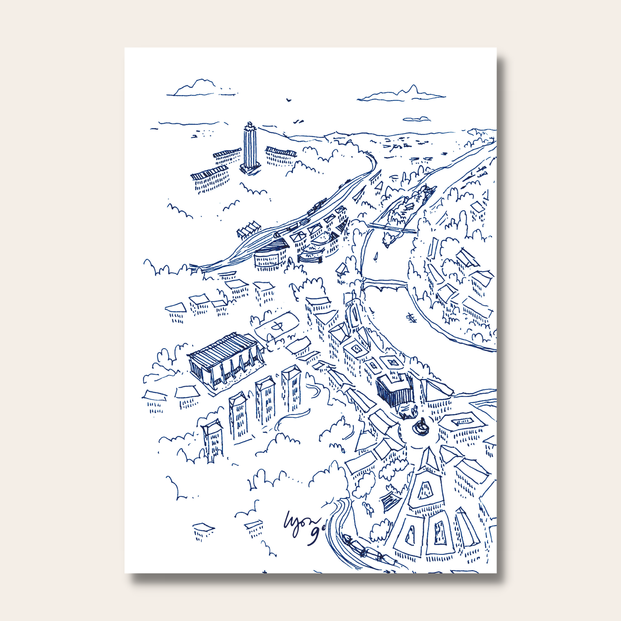 Affichettes 9 arrondissements de Lyon