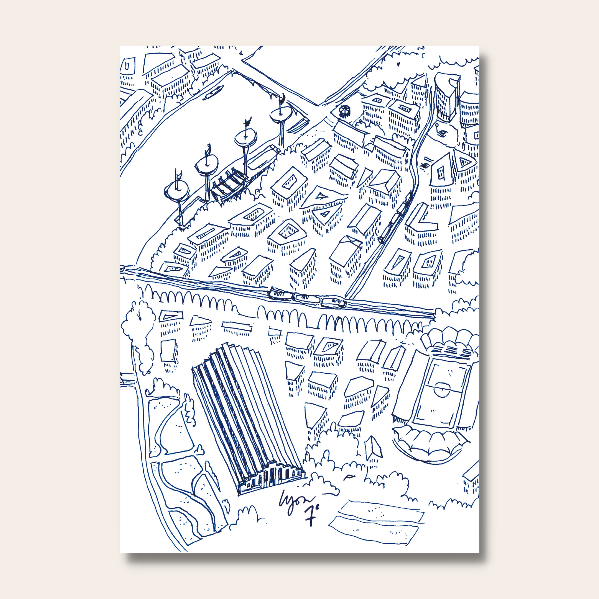 Affichettes 9 arrondissements de Lyon