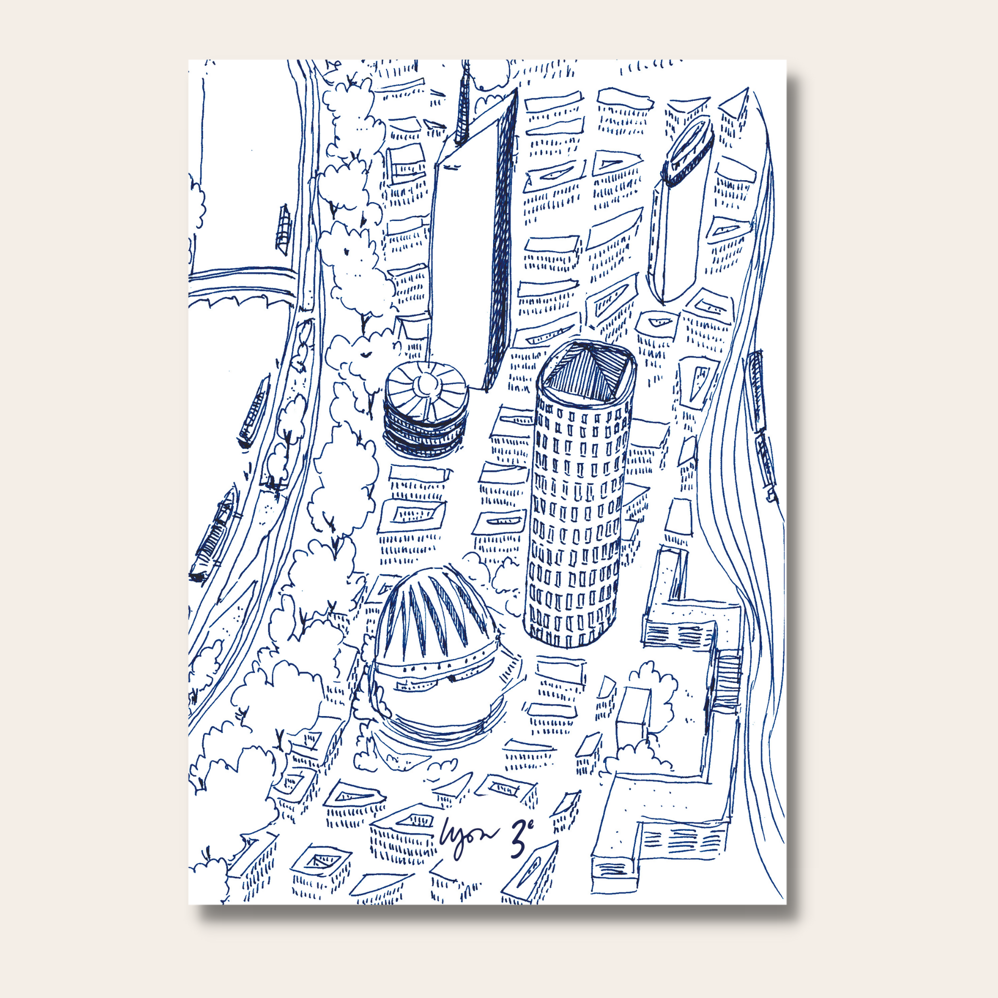 Affichettes 9 arrondissements de Lyon