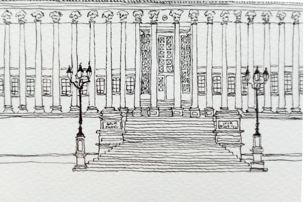 ORIGINAL ! Les 24 colonnes - ancien Palais de Justice