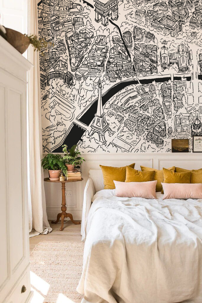 Papier peint plan de Paris